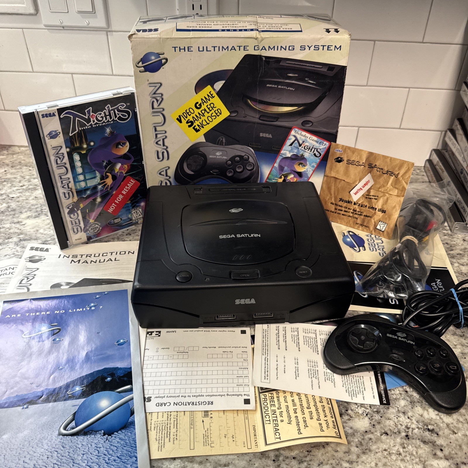 SEGA Saturn Console Variant Grail Nights Into Dreams! Very Rare!!