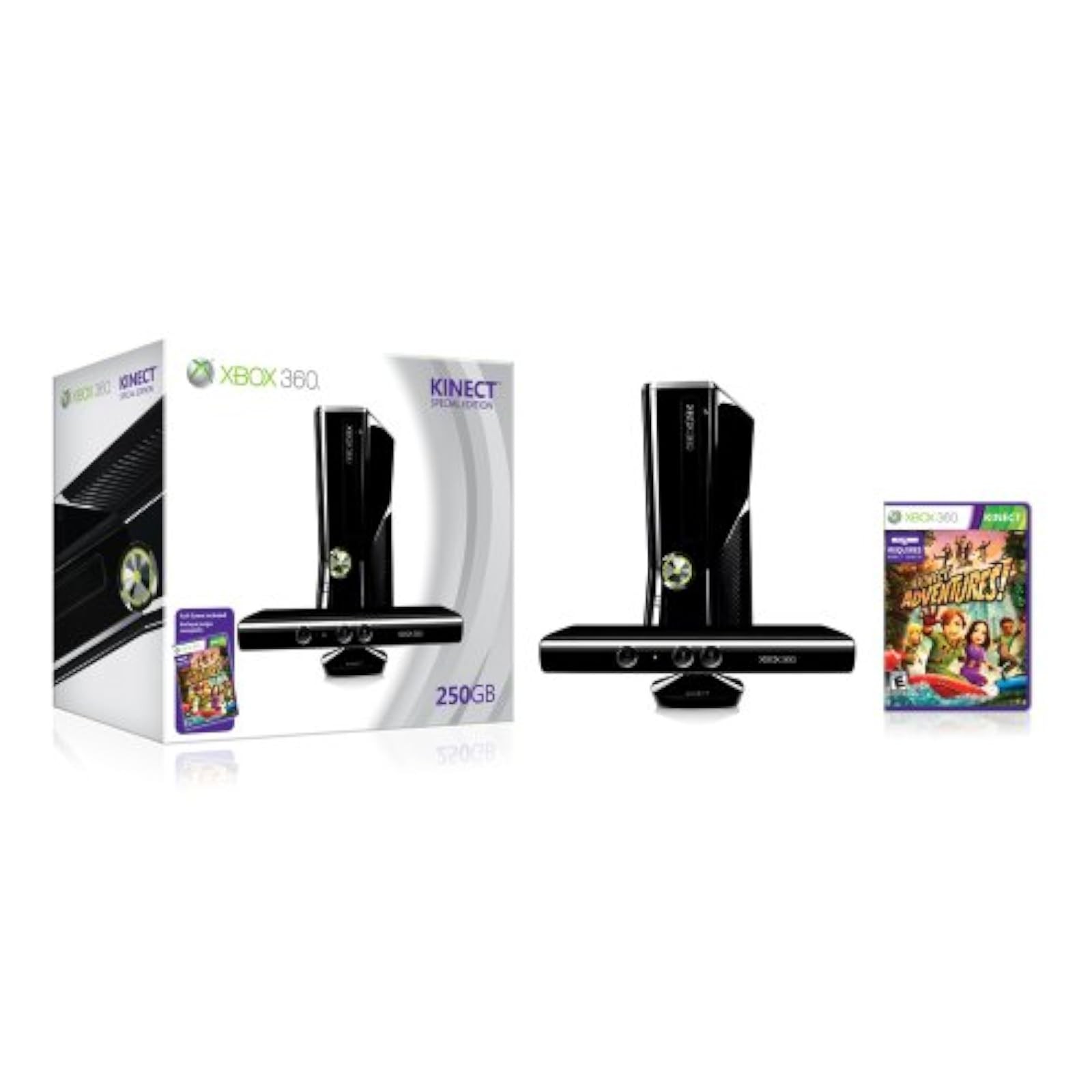 Xbox 360 250GB Console With Kinect Video Game Systems Very Good 5Z