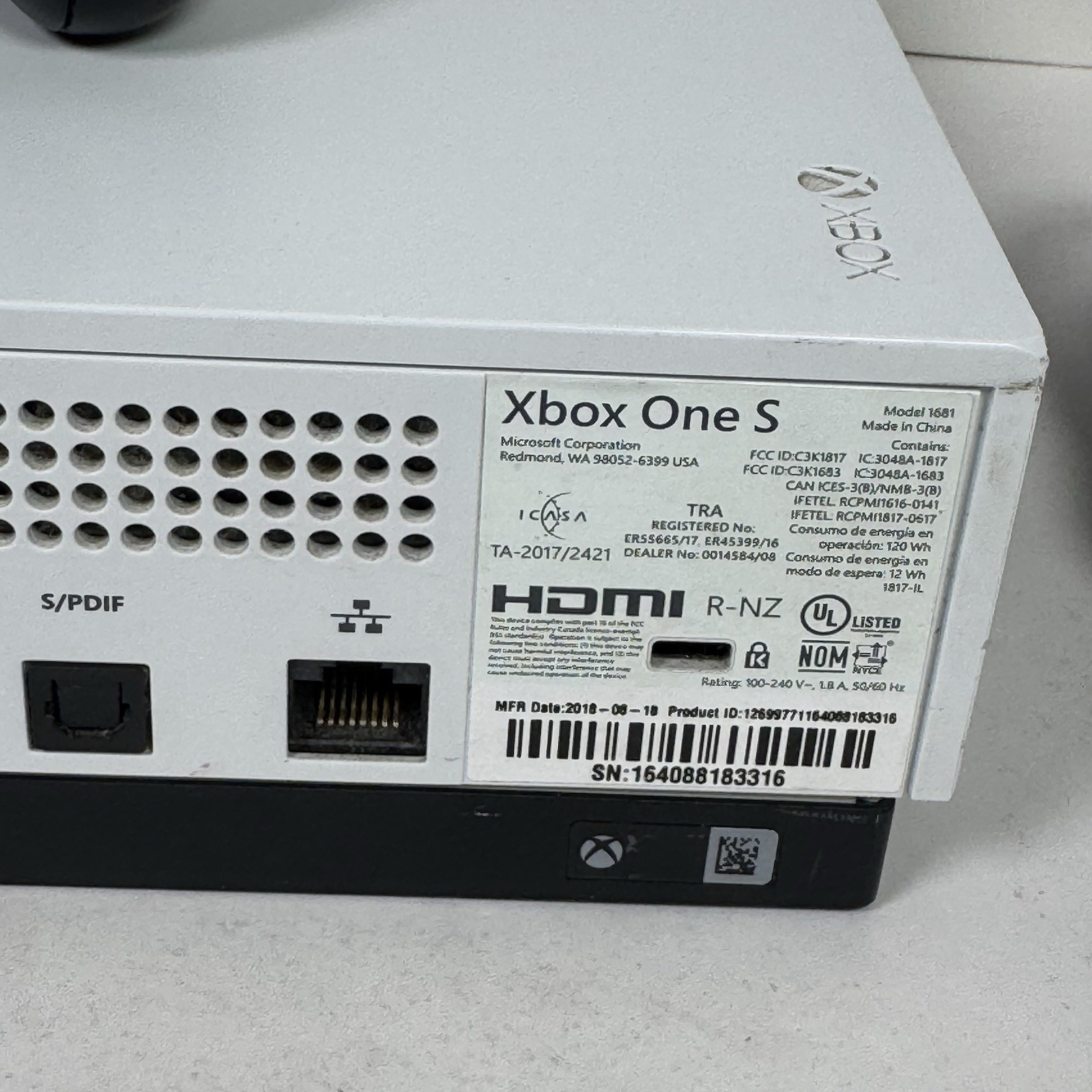 Microsoft Xbox One X (1681) 2017 Console – White – COMES WITH CONTROLLER