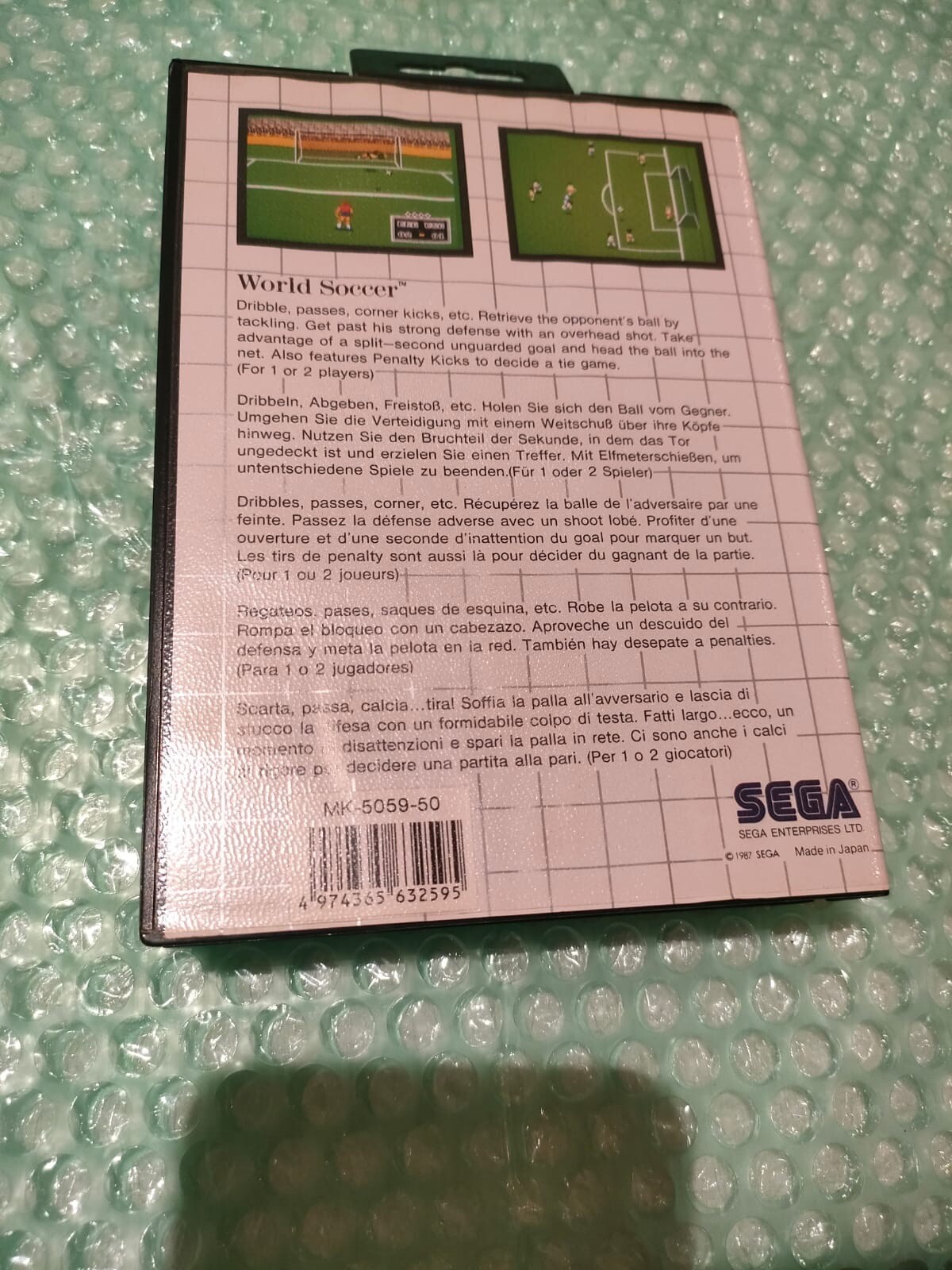 Sega Master System Special Edition Italy 90 with Matching Cartridge!!!