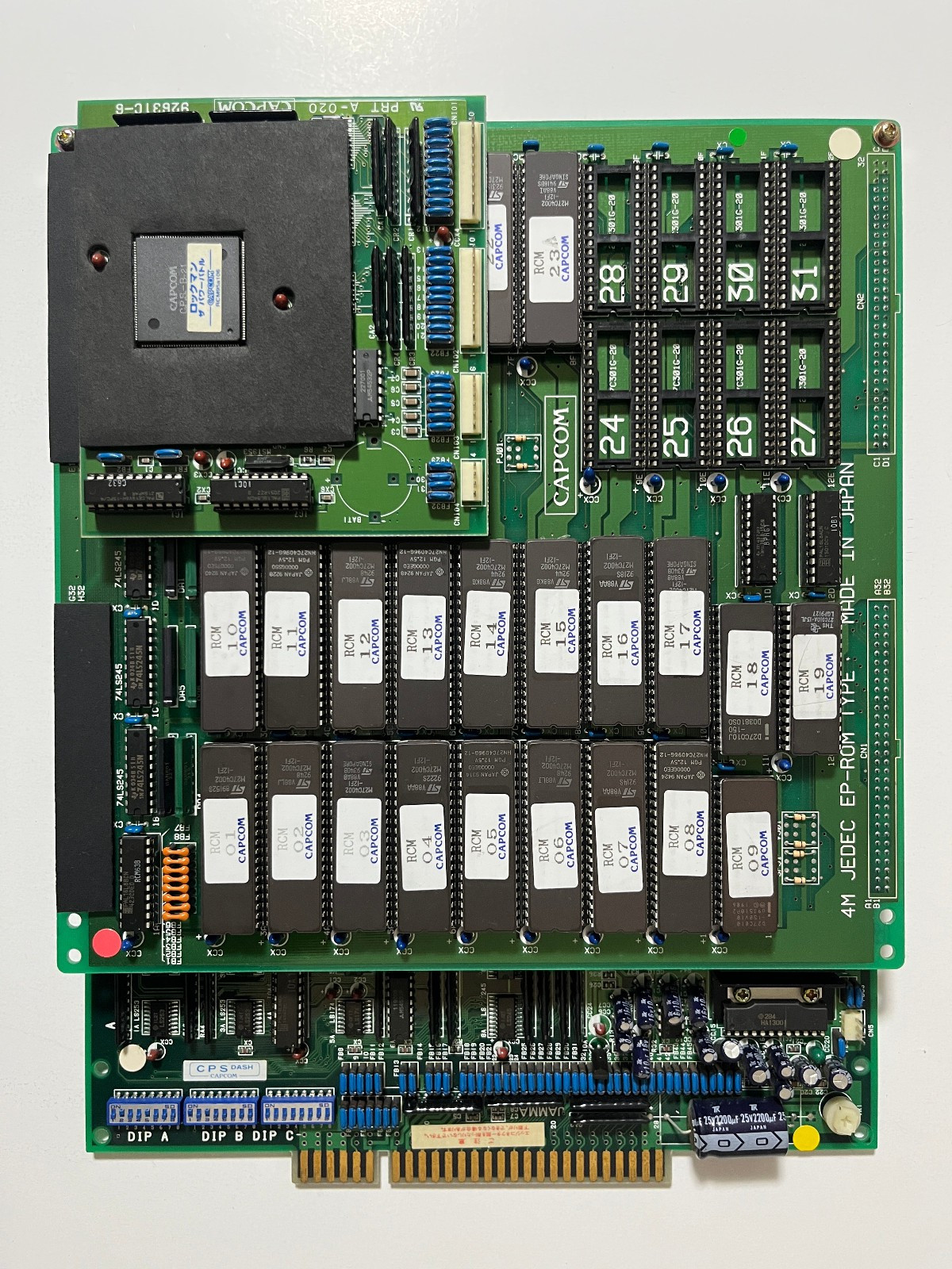 Rockman The Power Battle Capcom CPS1 Arcade Game JAMMA PCB Japan (Mega Man)