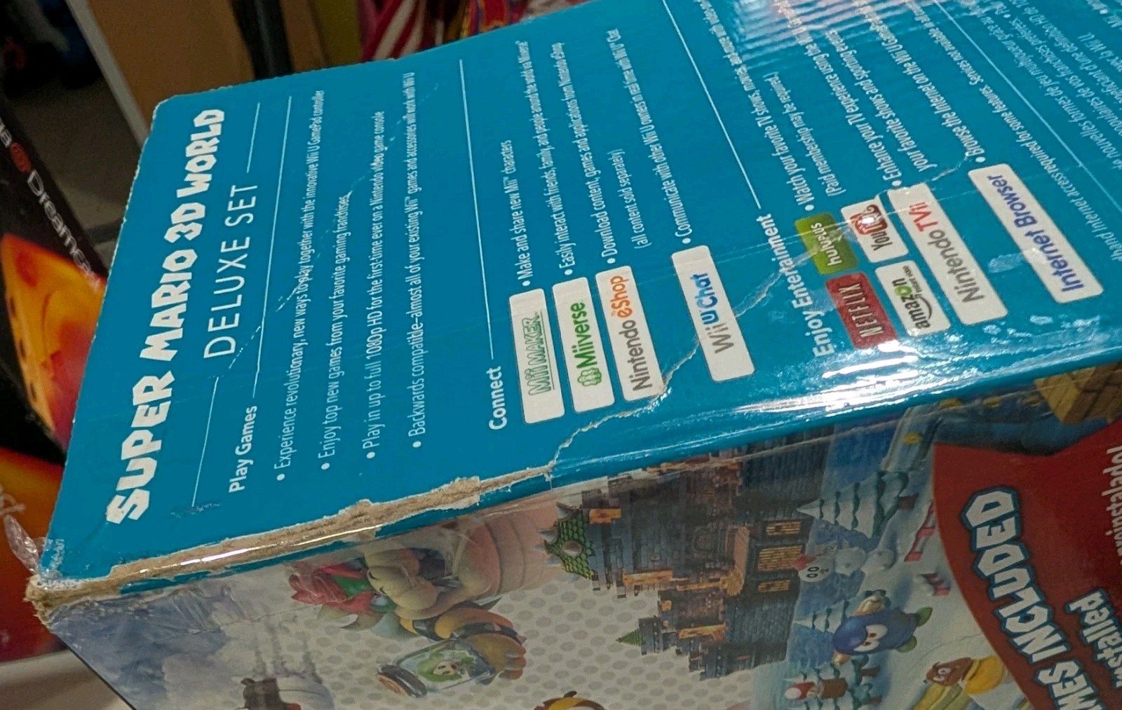 Nintendo Wii U 32 GB Super Mario 3D World Deluxe Set Console CIB Tested w/ Games