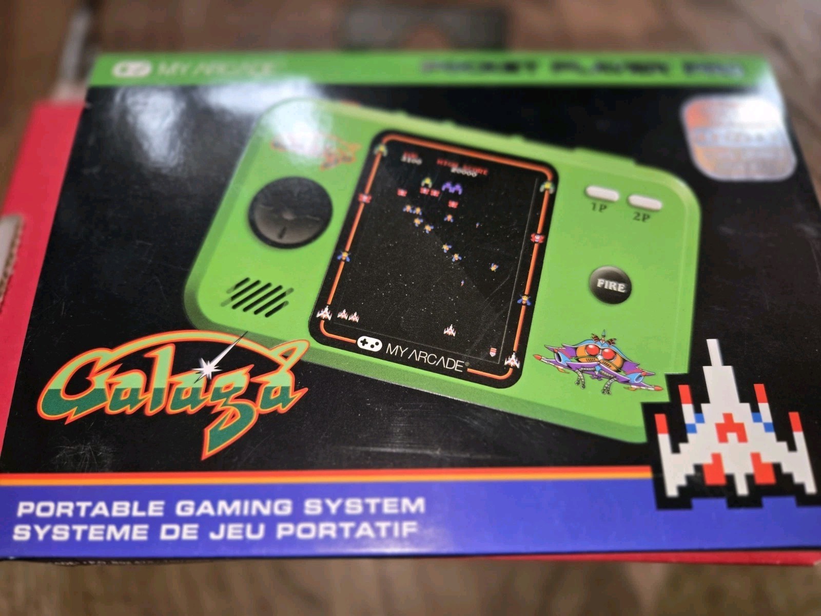 My Arcade Galaga/Galaxian Pocket Player Pro 2in1 Portable Video Games, 2.75″