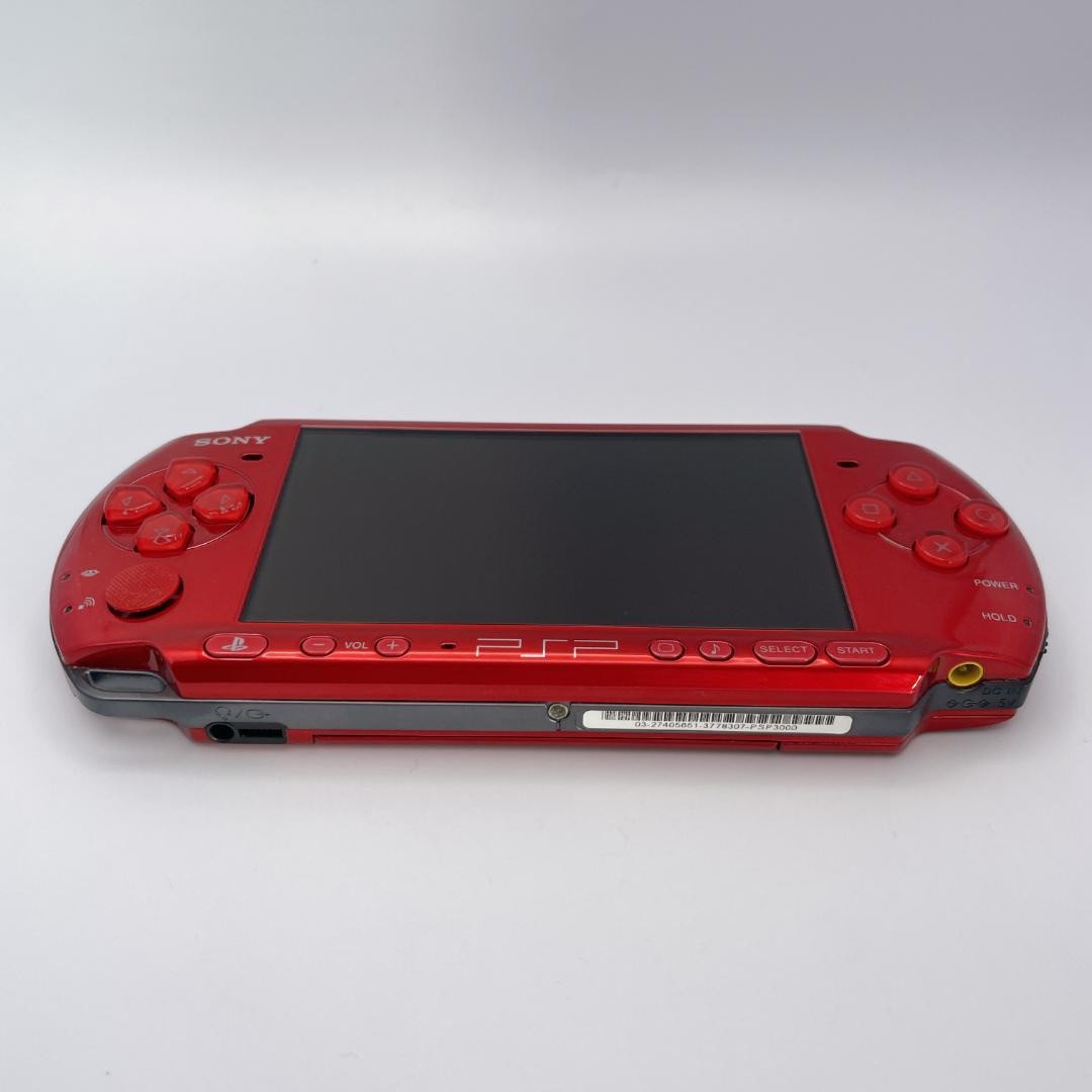 [Excellent Condition] SONY PSP-3000 Console, Radiant Red, with Charging Cable