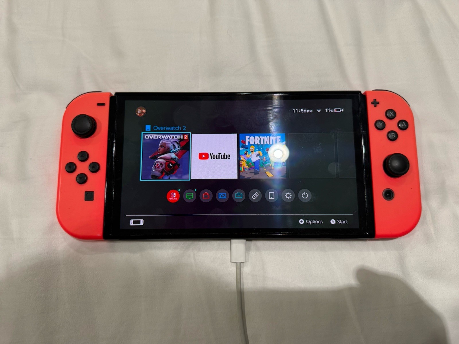 Nintendo switch OLED With Carrying Case Red Joy Con Carrying Case Dock & Cables