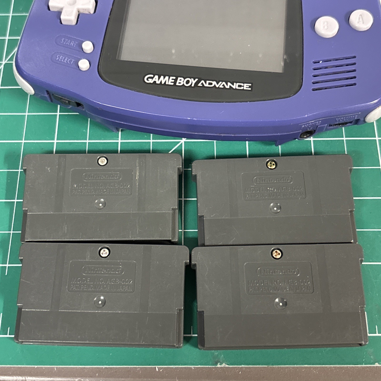 Nintendo Game Boy Advance (Indigo Purple) (4) games included Tested & Working
