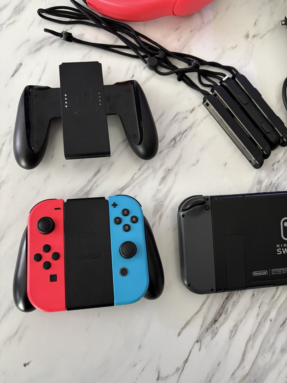 Nintendo Switch Game Console DOCK Joy-Cons CASE MARIO Controllers Bundle LOT