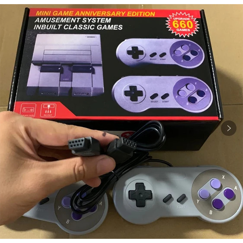 Super Entertainment System Orig SNES Console SNS-001 Video Game Bundle