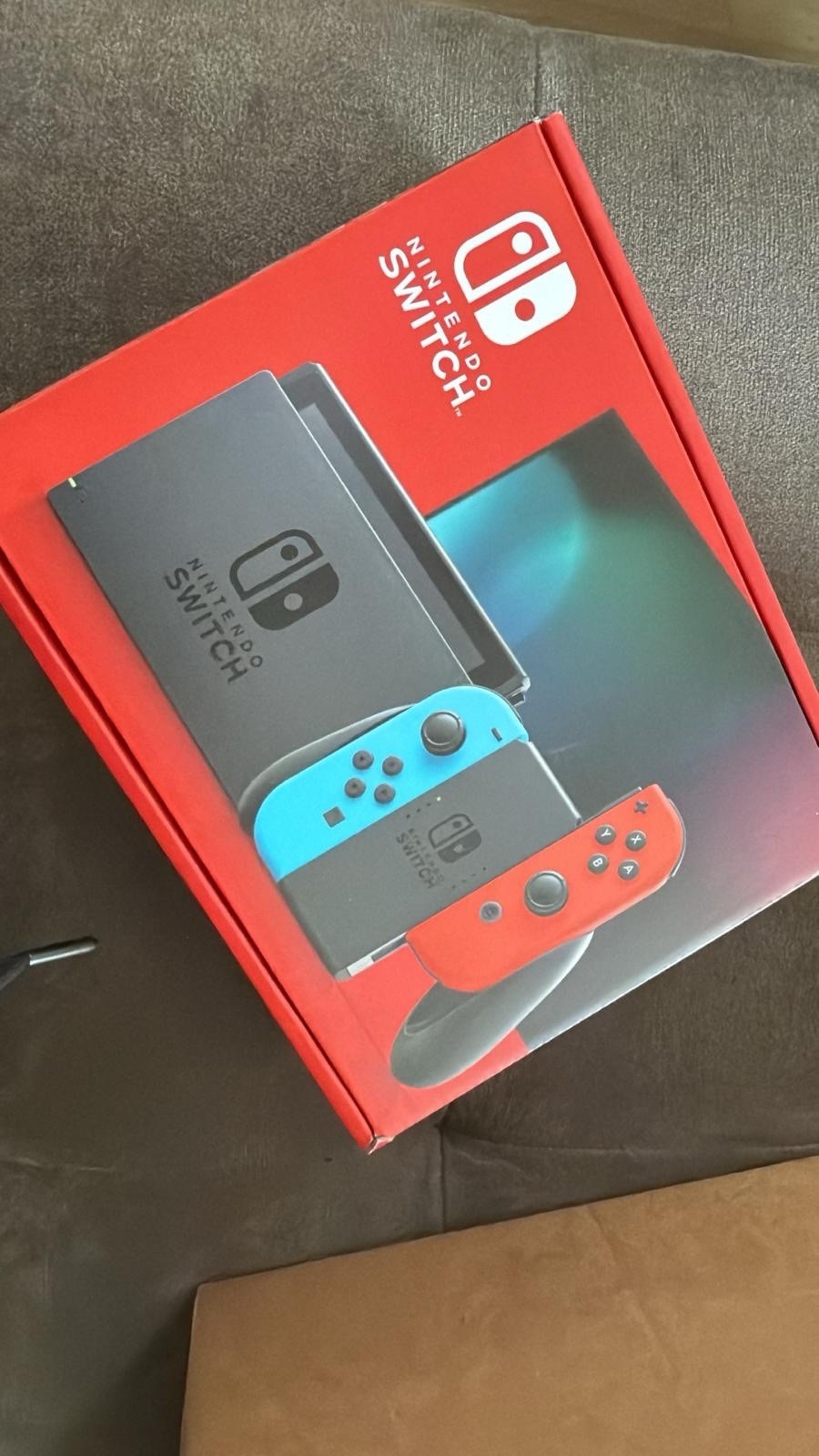 Nintendo Switch Console Gray Neon Blue Red Joy-Con HDMI