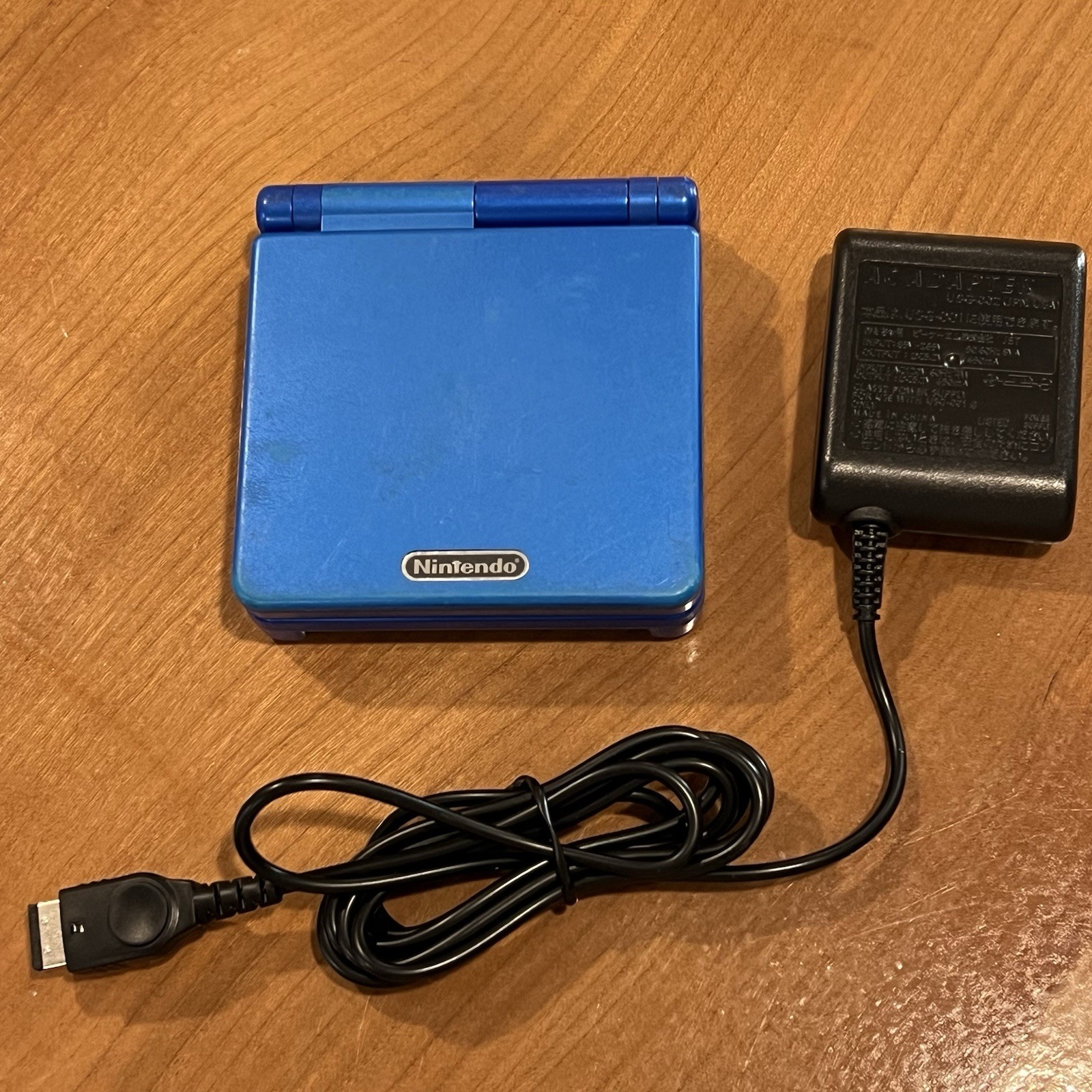 OEM Nintendo Game Boy Advance SP Azurite Blue Megaman Handheld w/ Charger ASG001