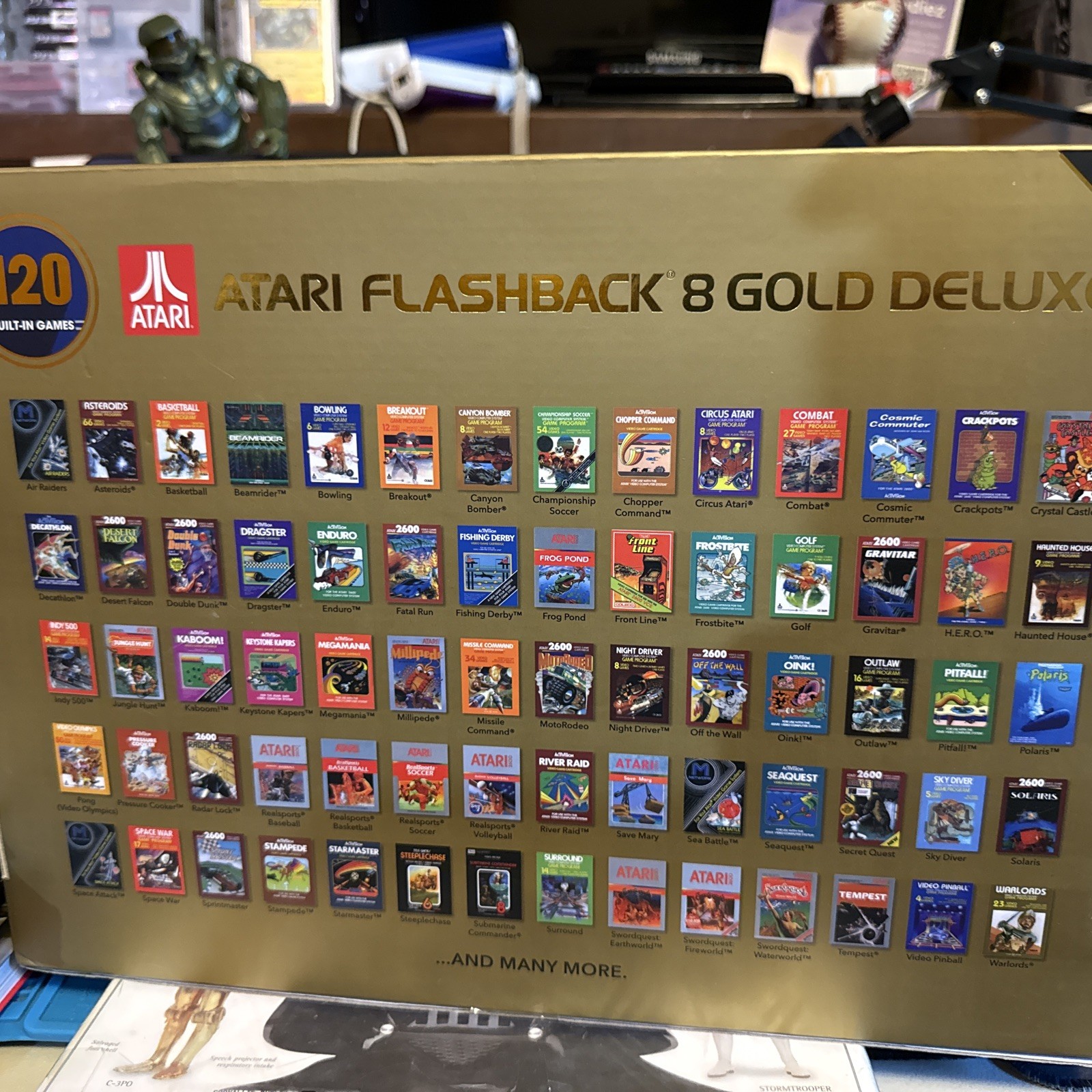 Atari Flashback 8 Gold Deluxe HD Console 40th Anniversary Edition 120 Games