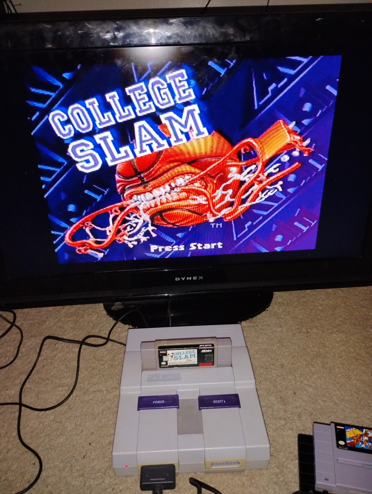 Nintendo SNES Console Bundle | 8 Games | 2 OEM Controllers | OEM Cables | Tested