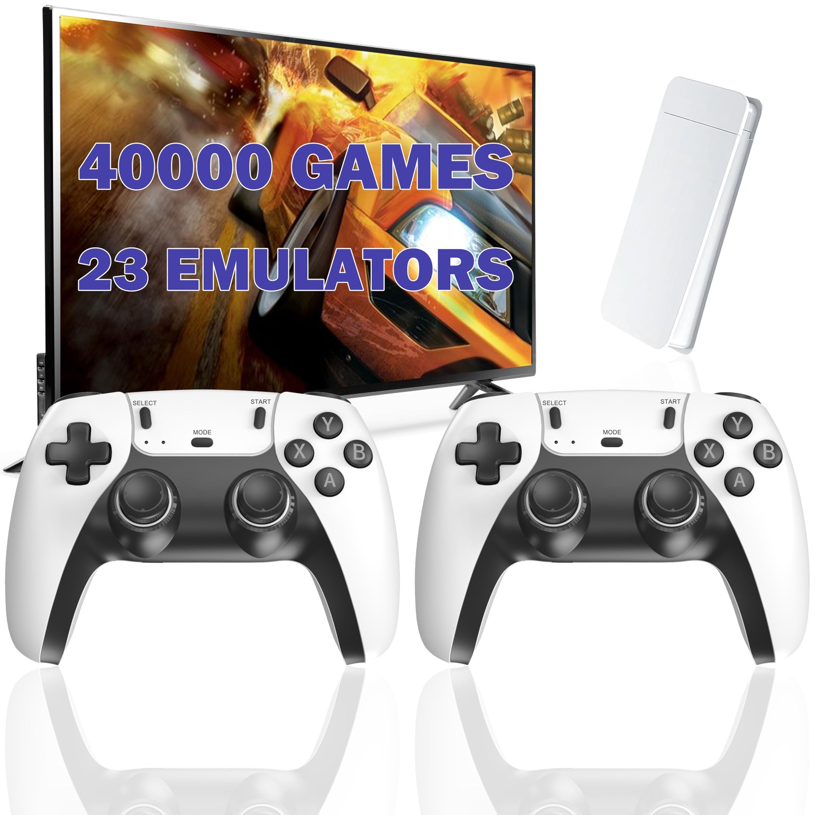Wireless Retro Game Console Stick 40000+ Games 23+ Emulators 4K HDMI Dual 2.4G