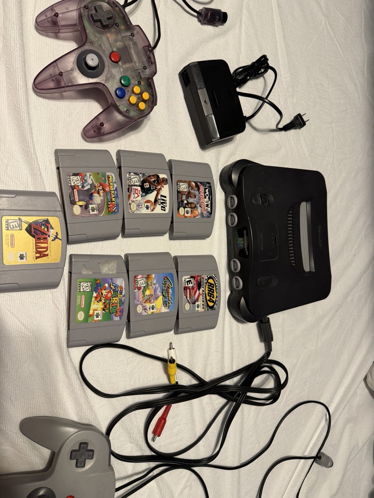 Nintendo 64 Bundle With 2 Controllers And 7 Games All Tested And Working