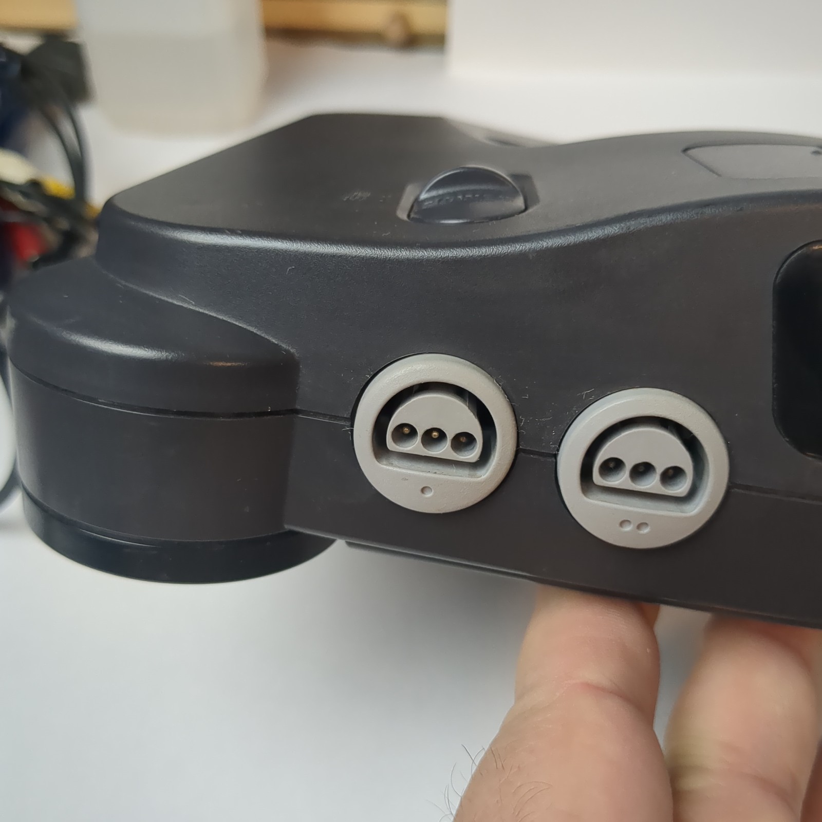 Nintendo 64 N64 Black Console Controller Power AV Cable Jumper Pak Tested Works