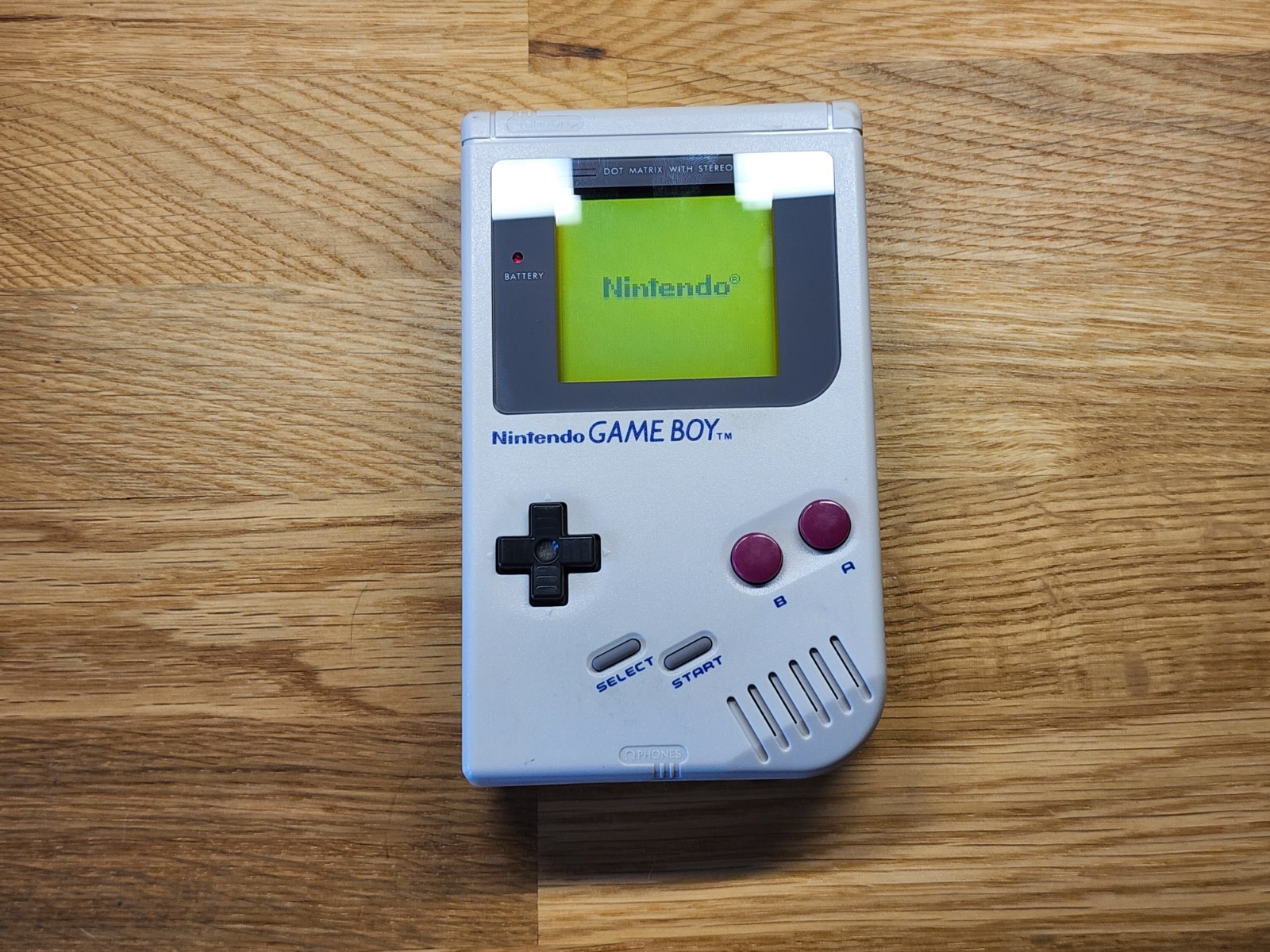 Original Nintendo Game Boy DMG Handheld Authentic RESTORED + Glass Screen & Game