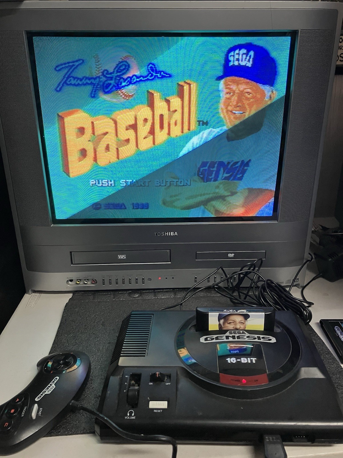 Sega Genesis System Model 1 Console Bundle 3 Games Altered Beast Ecco Dolphin
