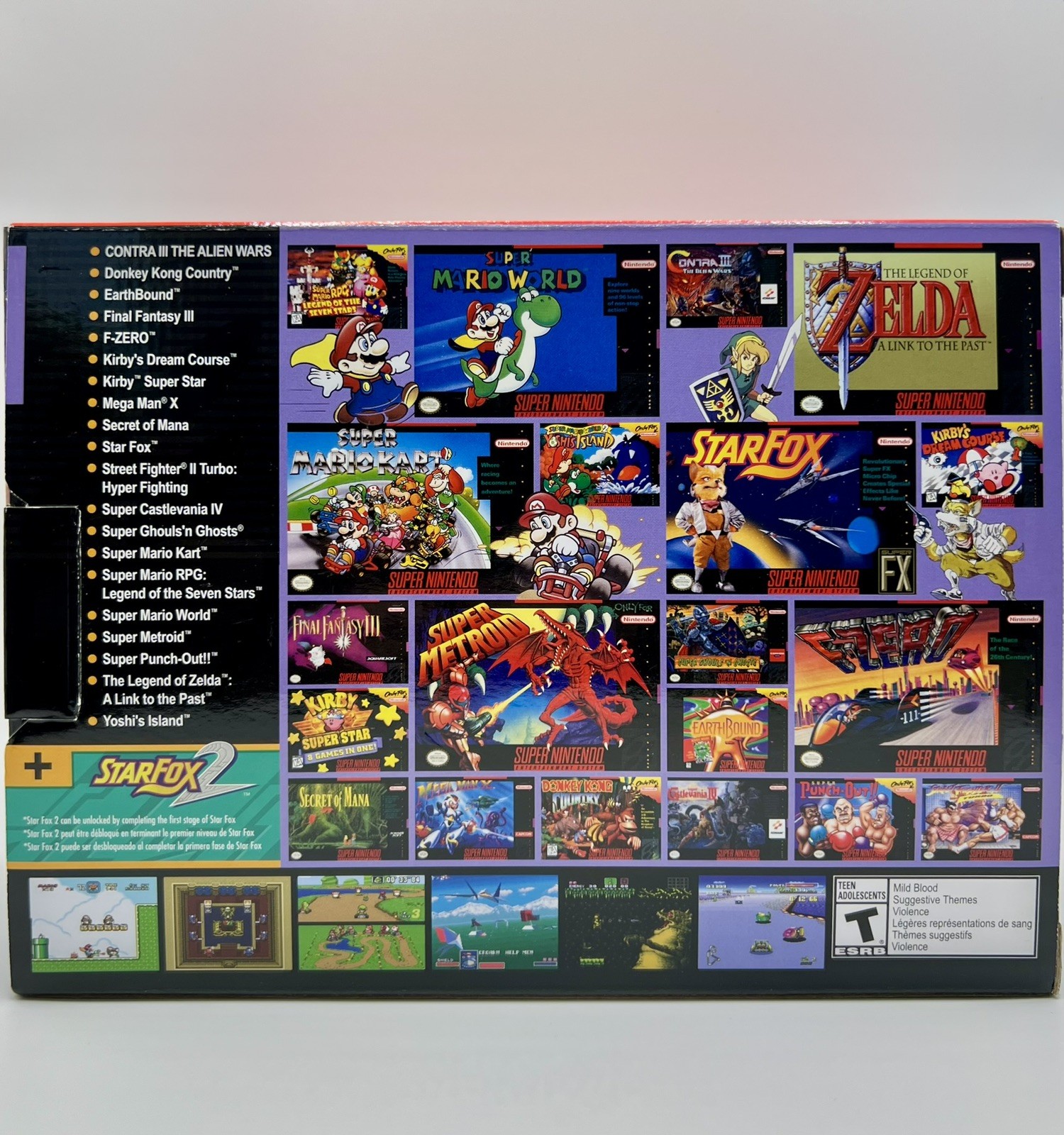 Authentic SNES Super Nintendo Classic Mini Super System 21 Games New!