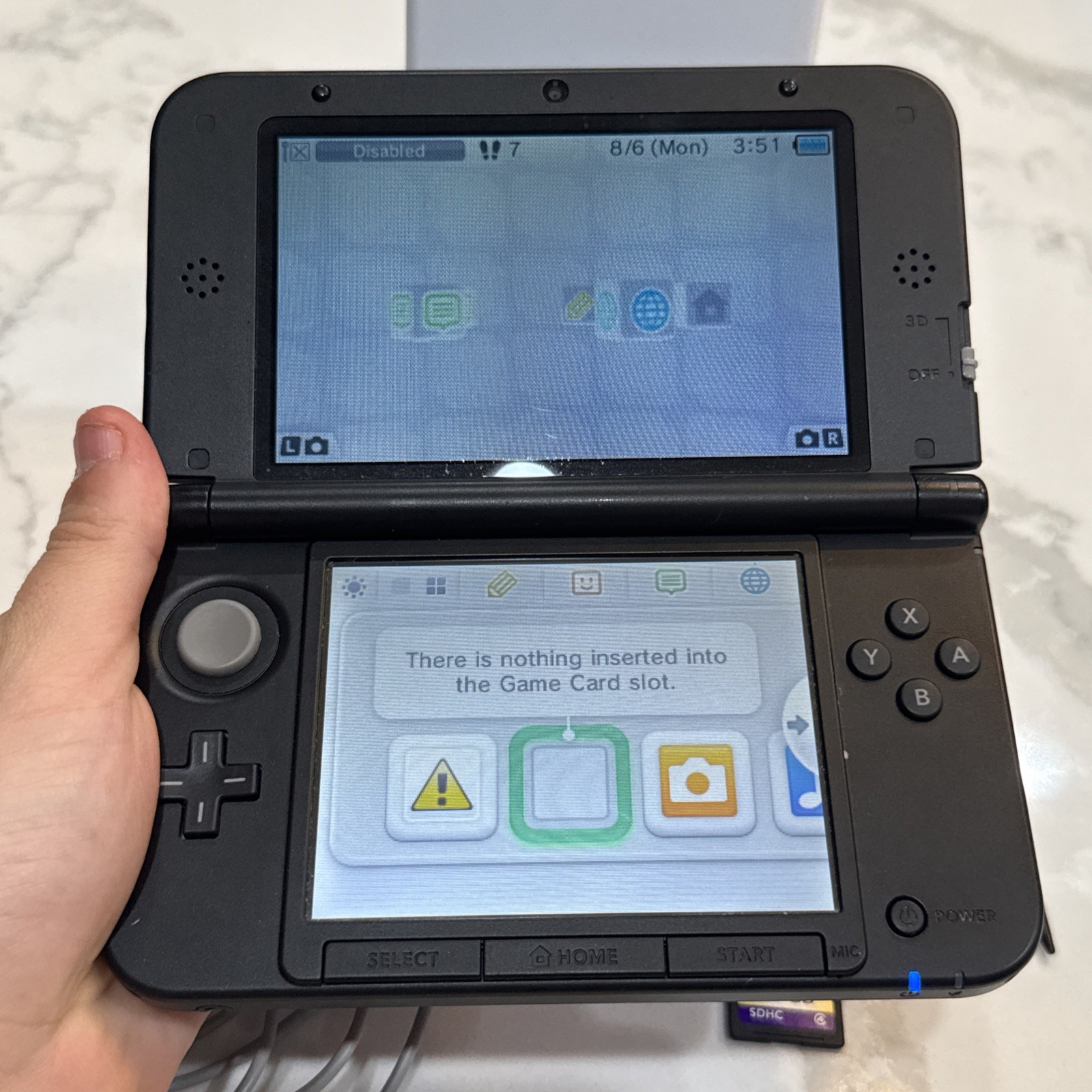 Nintendo 3DS XL Handheld System Console – Blue – Tested + Charger & Mario!