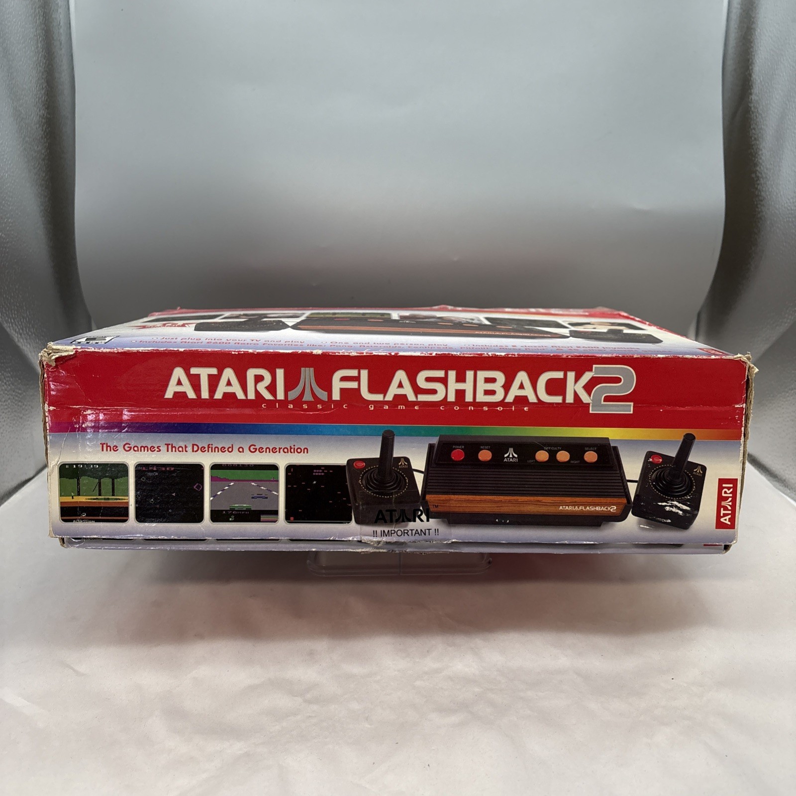Atari 2600 Flashback 2 Classic Game Console Black Box & Controller Free Ship