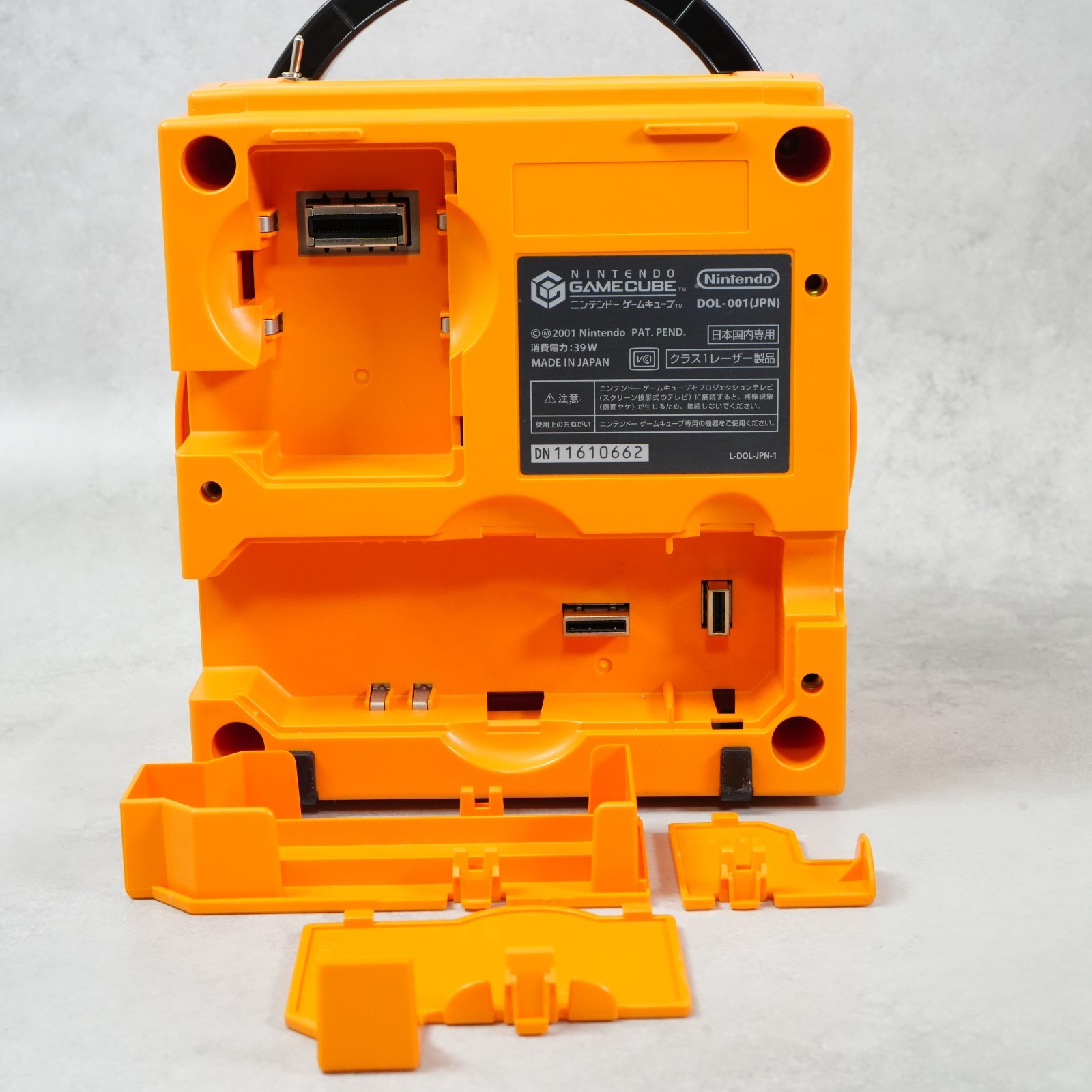 Nintendo GameCube Orange Console Only NTSC U-C/J Region Switch Mod From JAPAN