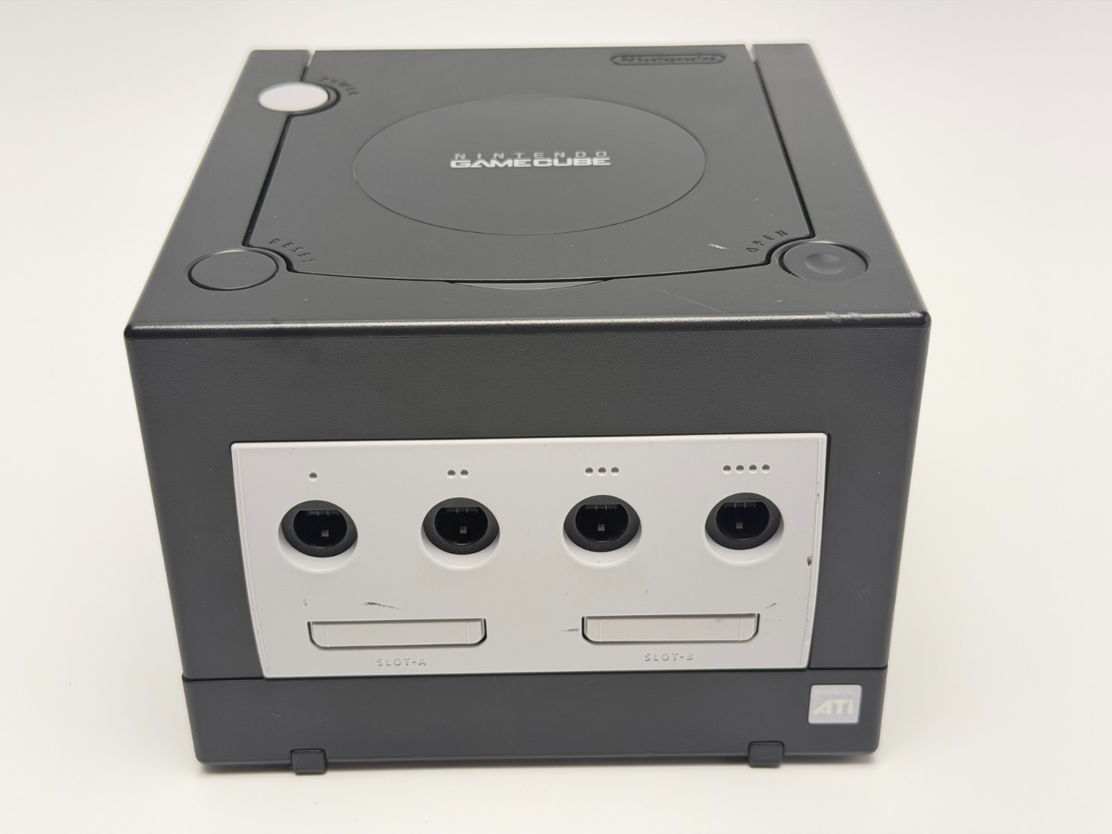 Nintendo GameCube System Jet/Black Bundle w/Paper Mario * Tested *