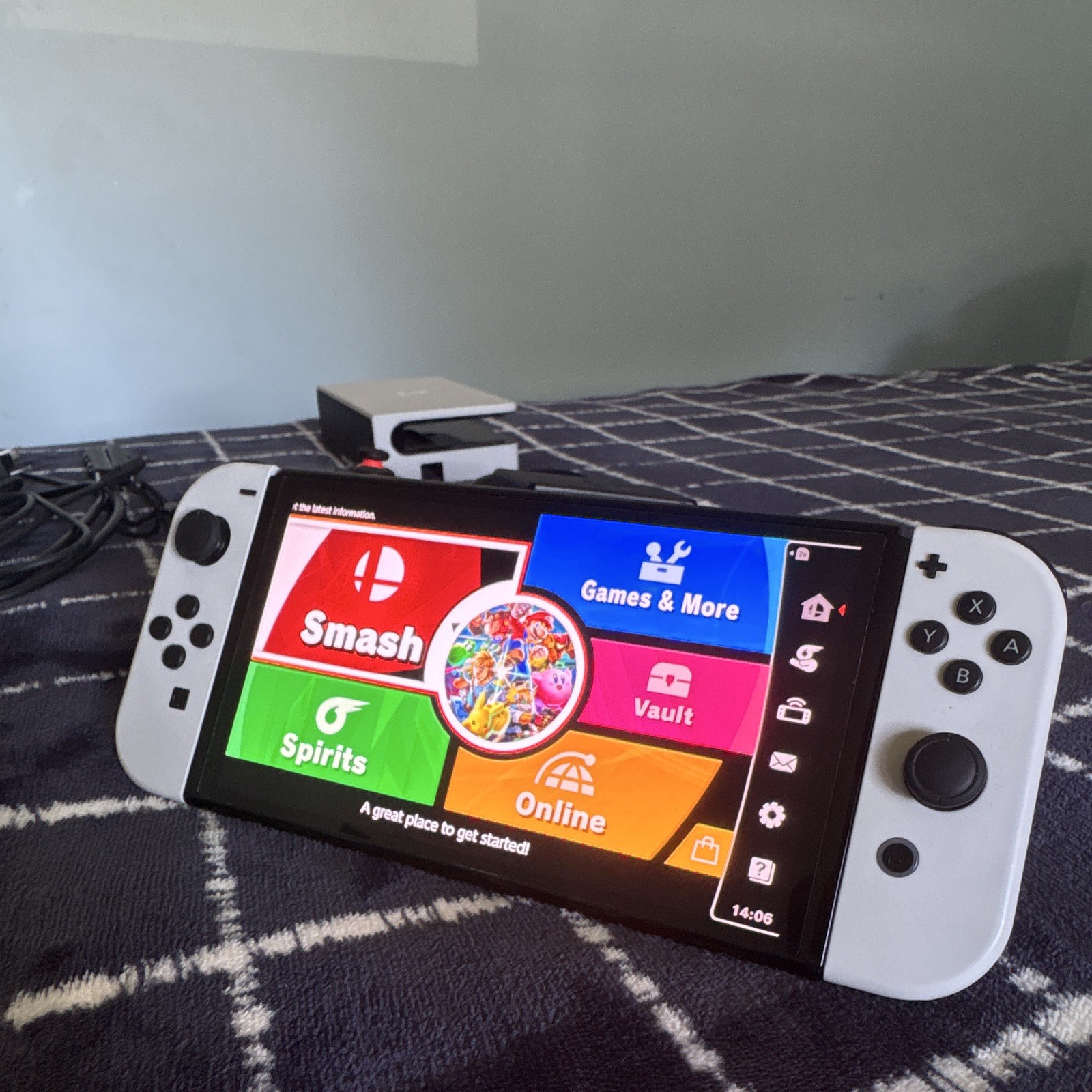 Nintendo Switch (OLED Model) White Console w/ Joy-Cons Dock Charger HDMI Cable