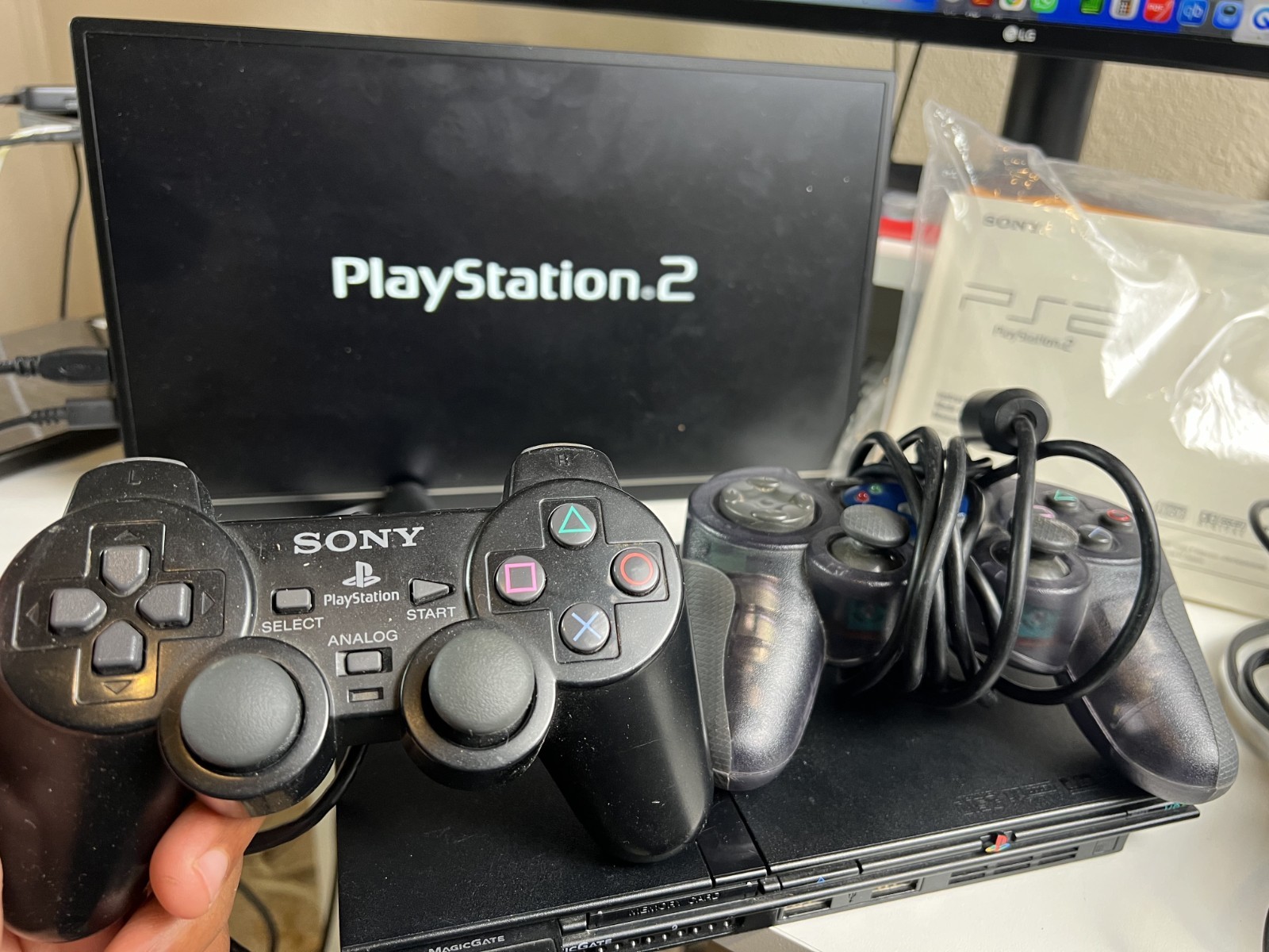 PS2 Slim Black Bundle 2 Controllers Memory Card Tested