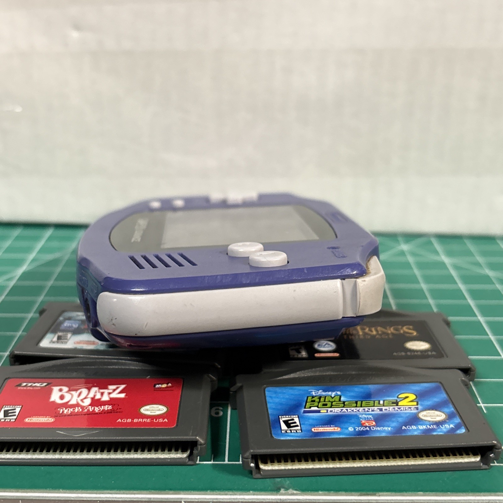 Nintendo Game Boy Advance (Indigo Purple) (4) games included Tested & Working
