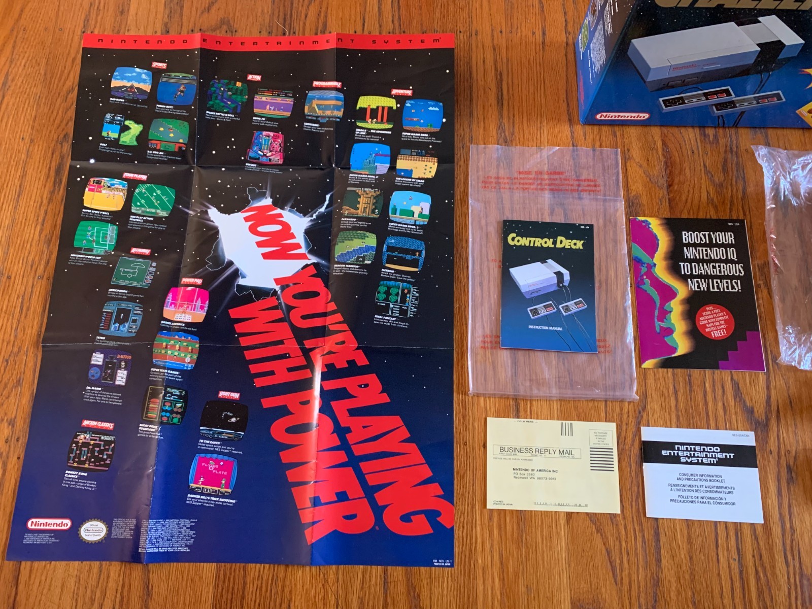 Nintendo NES Challenge Set console system 100% complete in box with protector