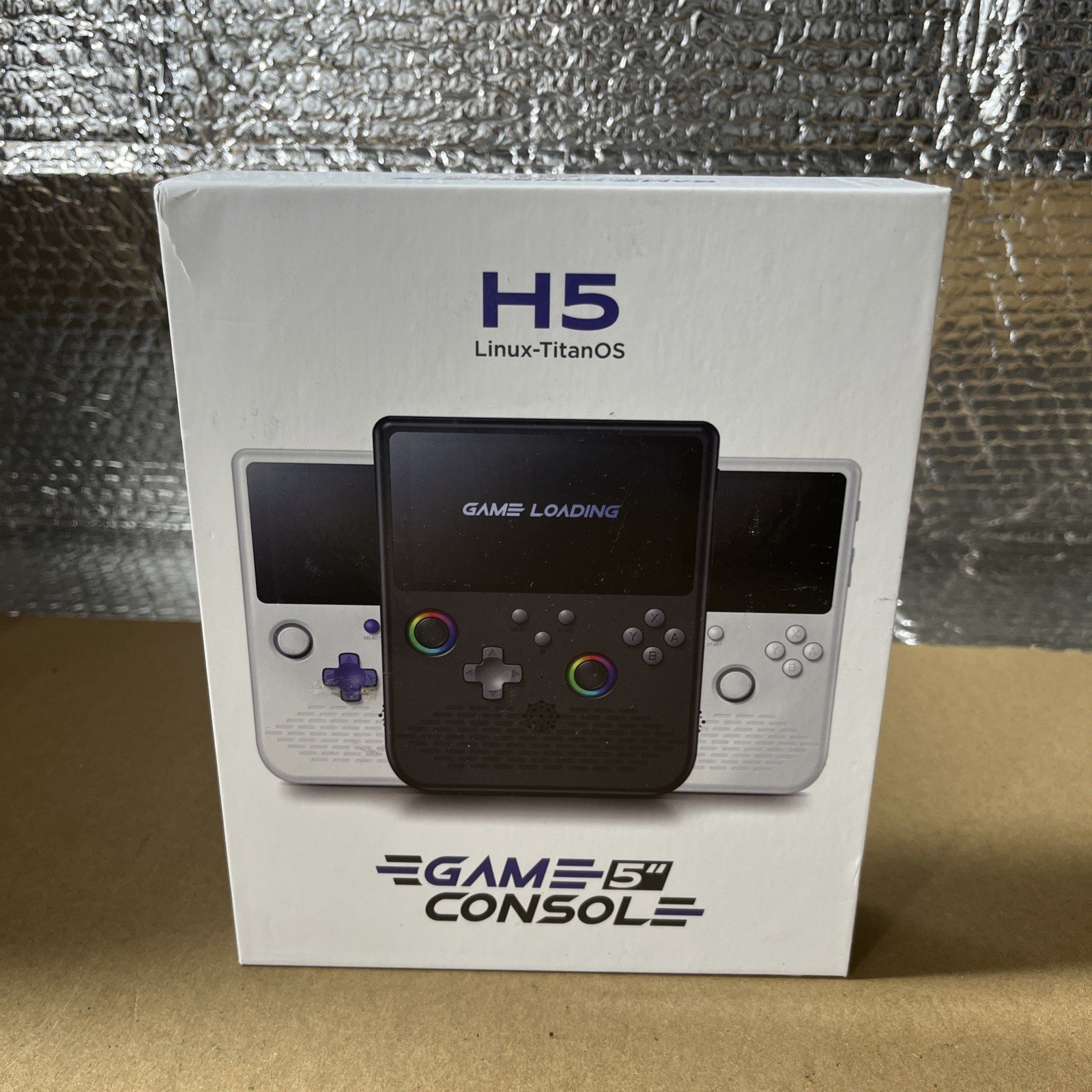 H5 Handheld Retro Game Console 64gb 5inch Screen Dual RGB Joystick Portable