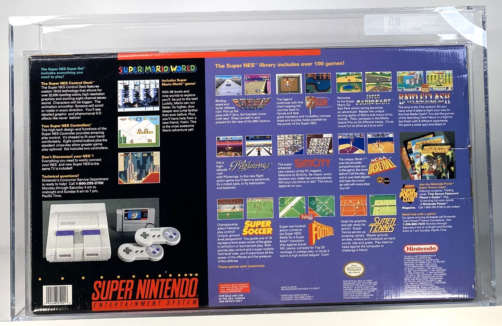 Super Nintendo Entertainment System SNES Console Super Mario World New VGA Q 85
