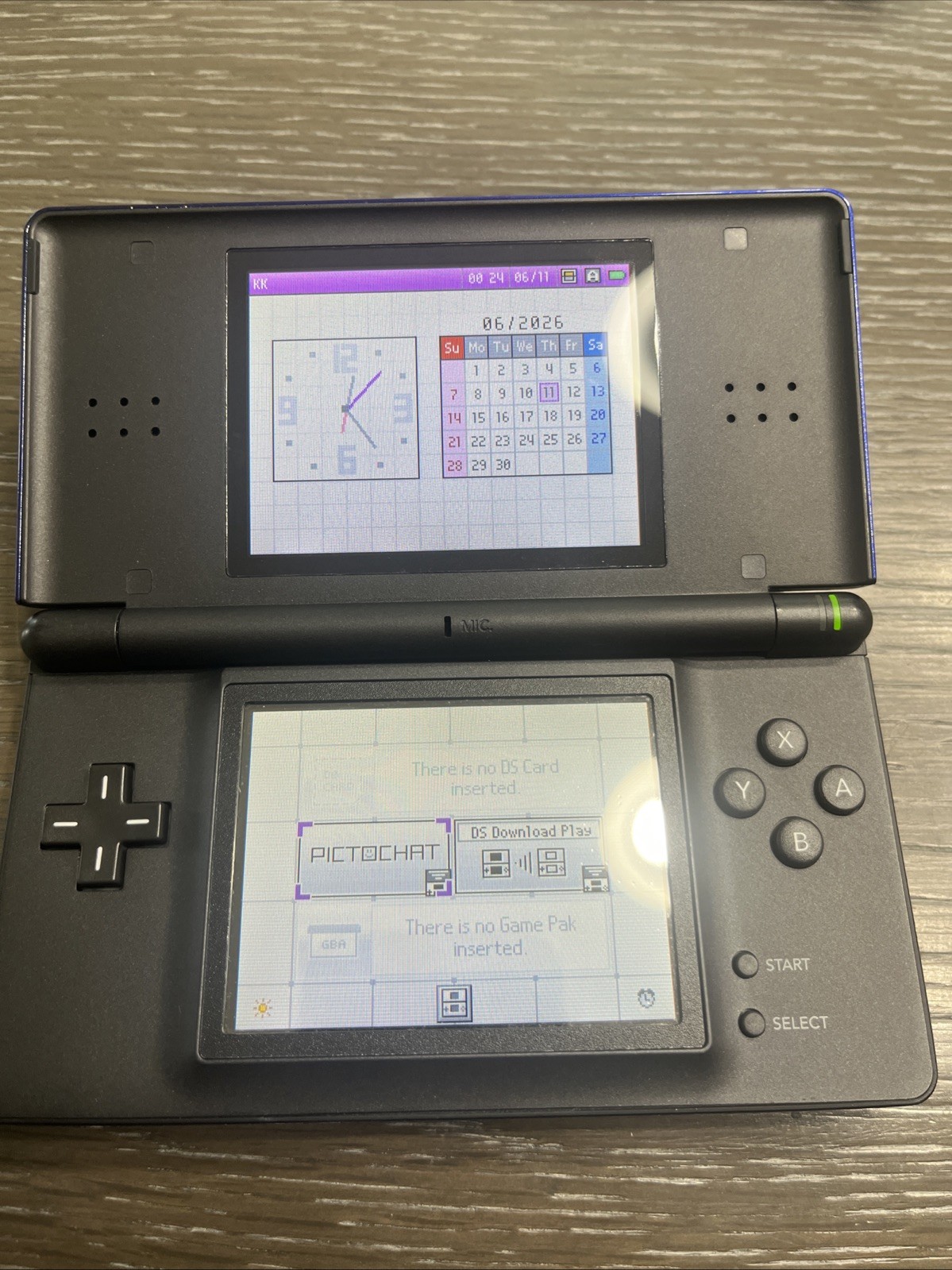 Nintendo DS Lite Handheld System – Cobalt/Black CIB NO charger PLEASE READ BELOW