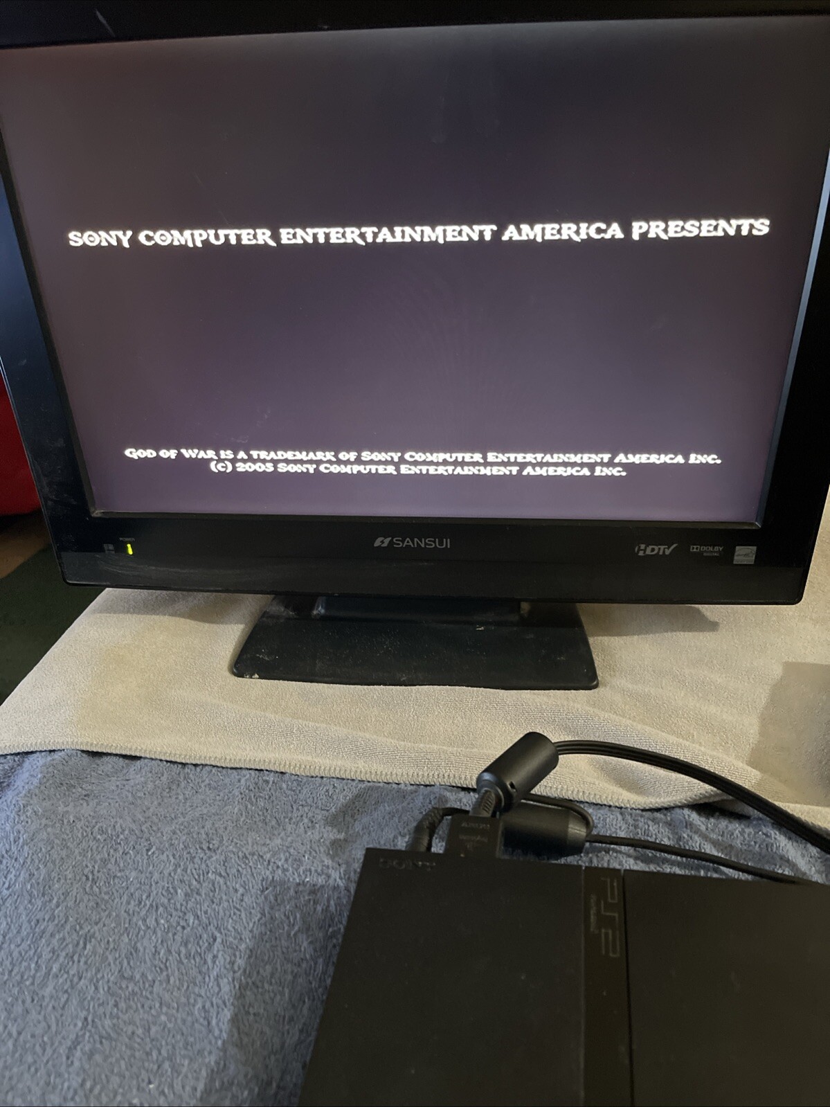 Sony PlayStation 2 Slim Console (SCPH-70012) Cords Controller Memory Card & HDD