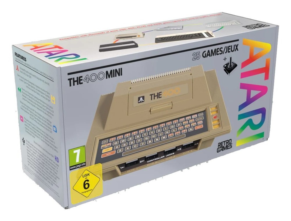 Atari 1120046 Retro Games The 400 Mini Beige Video Game Console