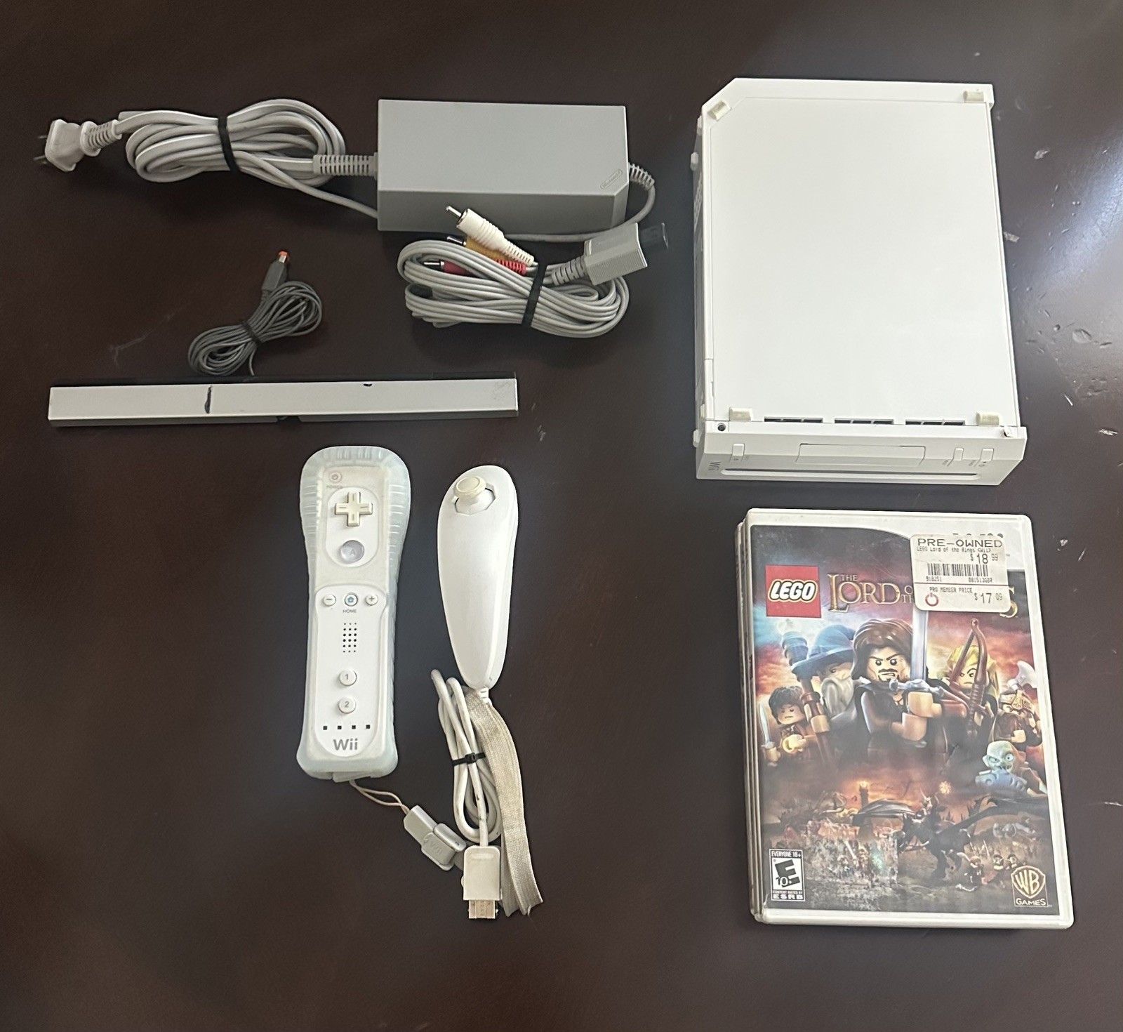 Nintendo Wii RVL-001 White Console With Accessories BAD DISC DRIVE