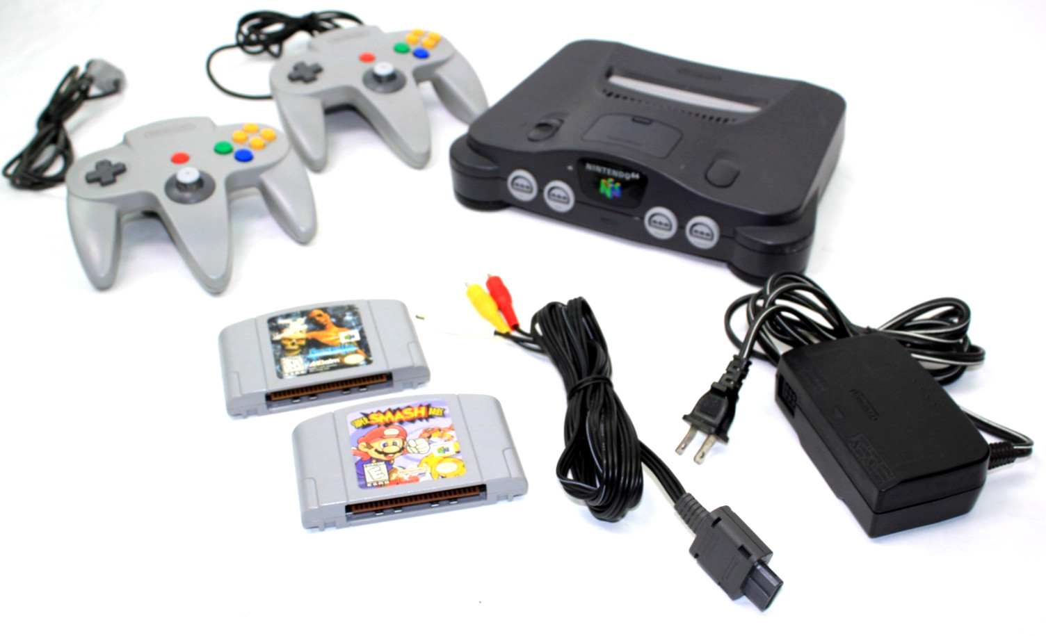 Nintendo 64 N64 Console NUS-001 w/ 2 Games Super Smash Bros – Shadow Man
