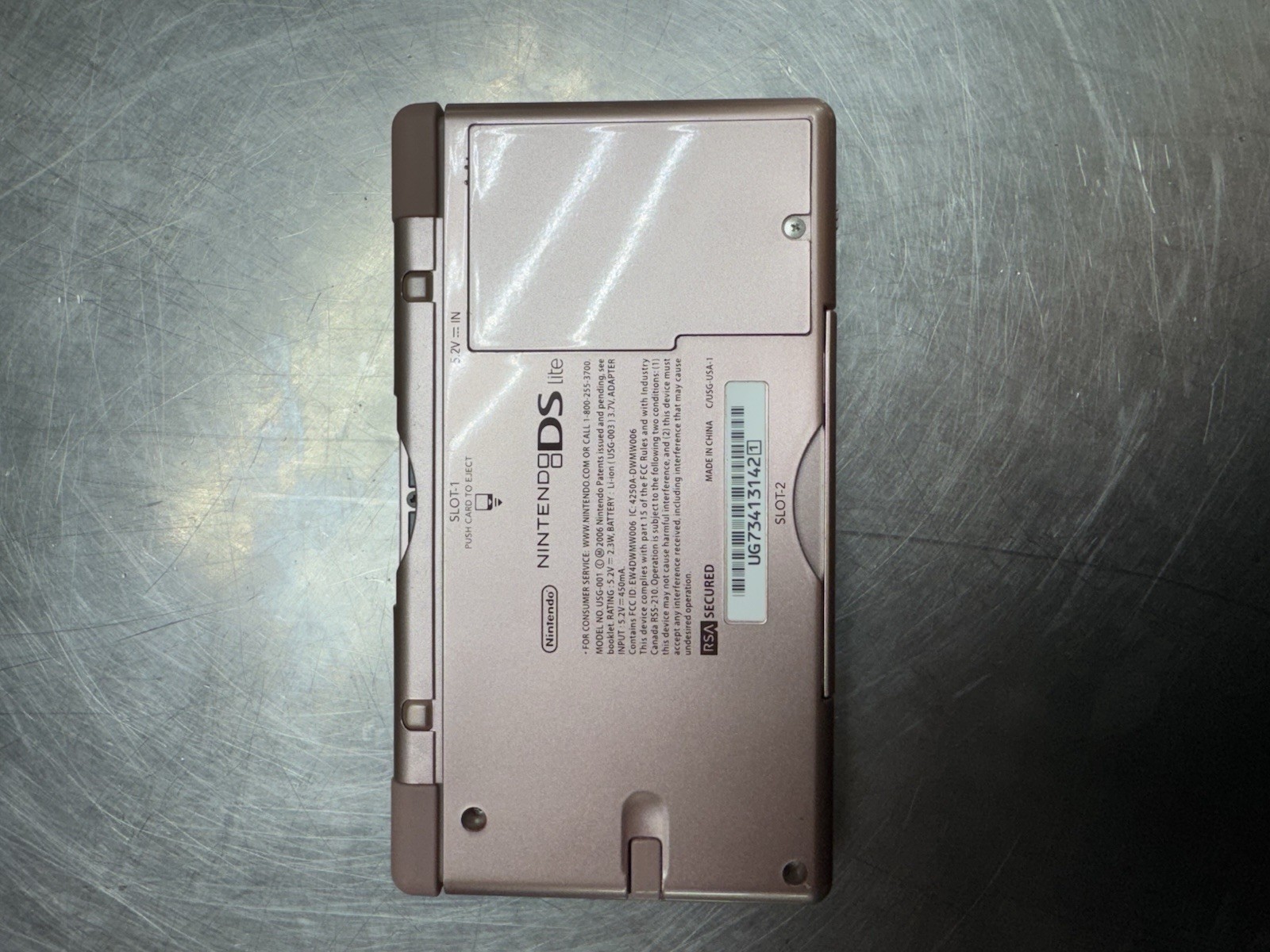 Nintendo DS Lite Metallic Rose Pink Handheld System USG-001 Complete In Box CIB