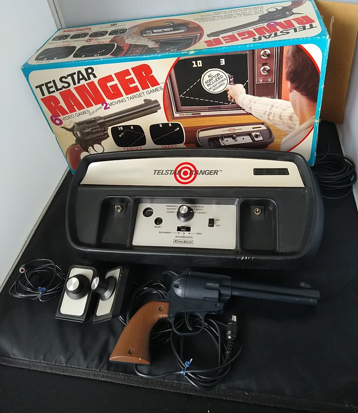 Vtg Coleco Telstar Ranger Video Game Console Pong Model 6046 Box USA Target game