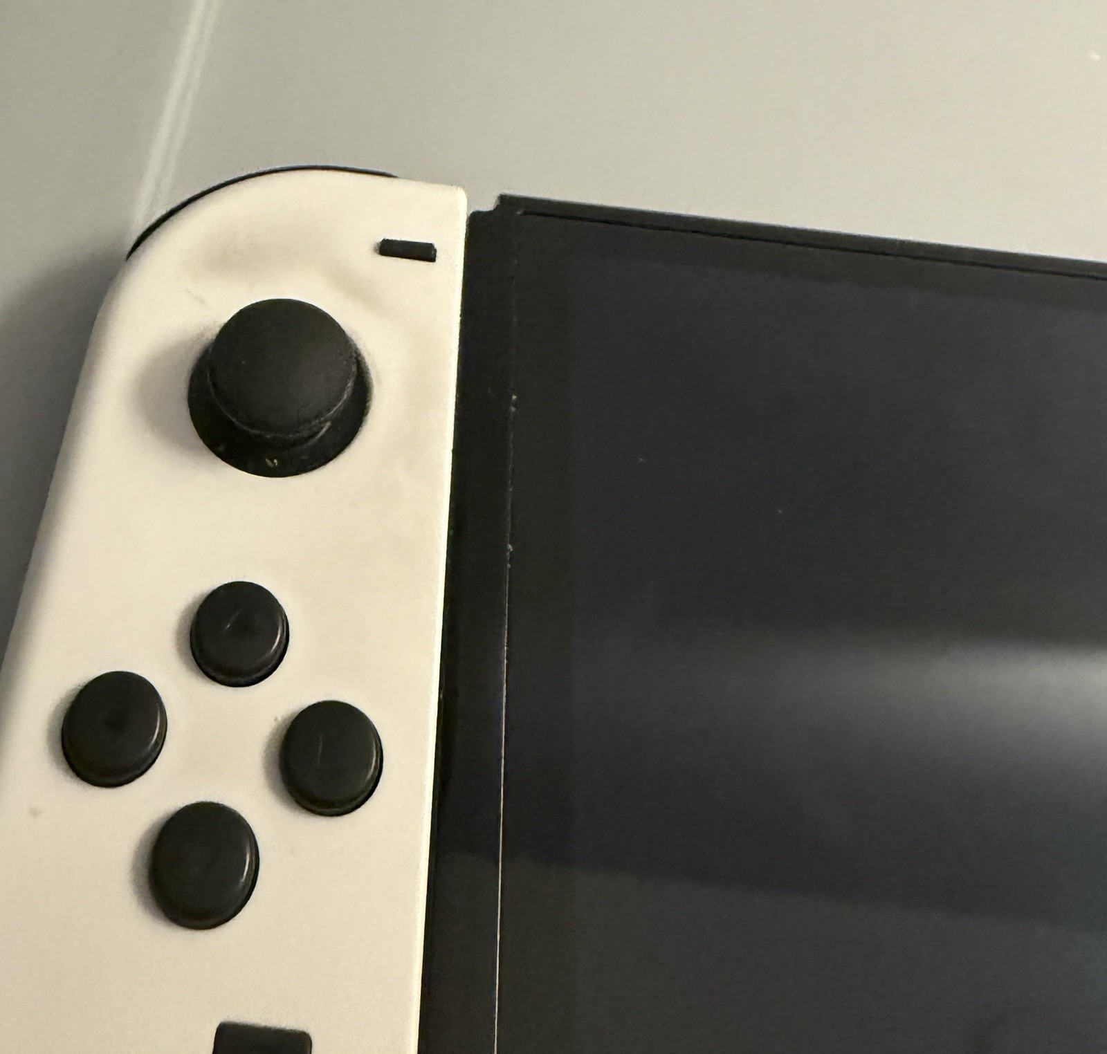 Nintendo Switch (OLED) Console White/Green Joy-Con w/ Dock, Grip
