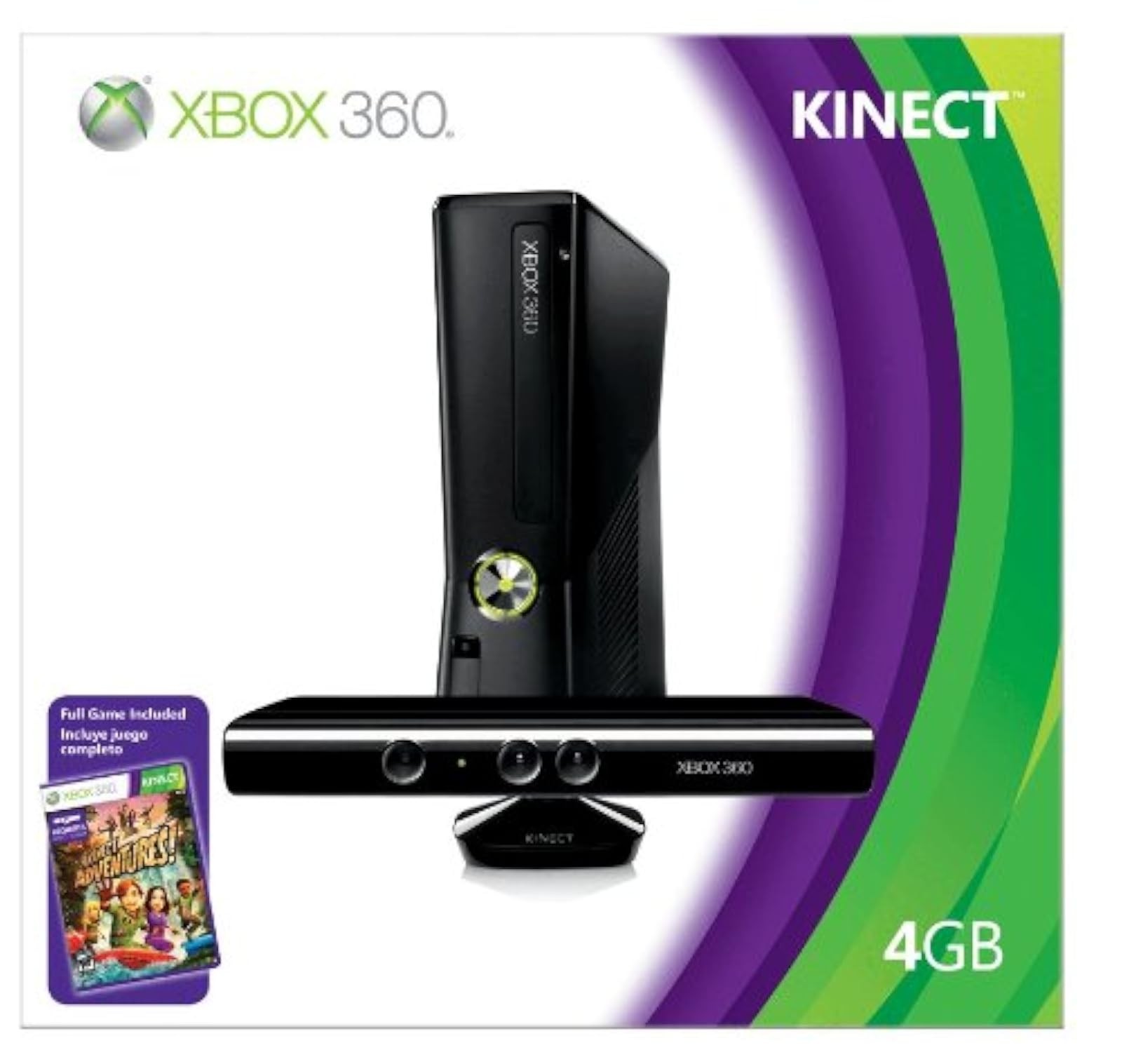 Xbox 360 4GB Console With Kinect Video Game Systems Bundle Very Good 2Z