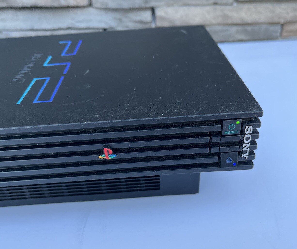 Sony Playstation 2 Fat Console Bundle SCPH-5001 W/ 2 Controllers & 5 Games Works