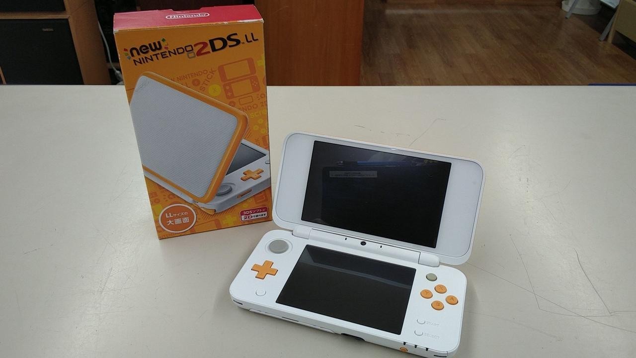 New Nintendo 2DS XL LL White Orange Console Box Stylus Japan Ver NTSC-J