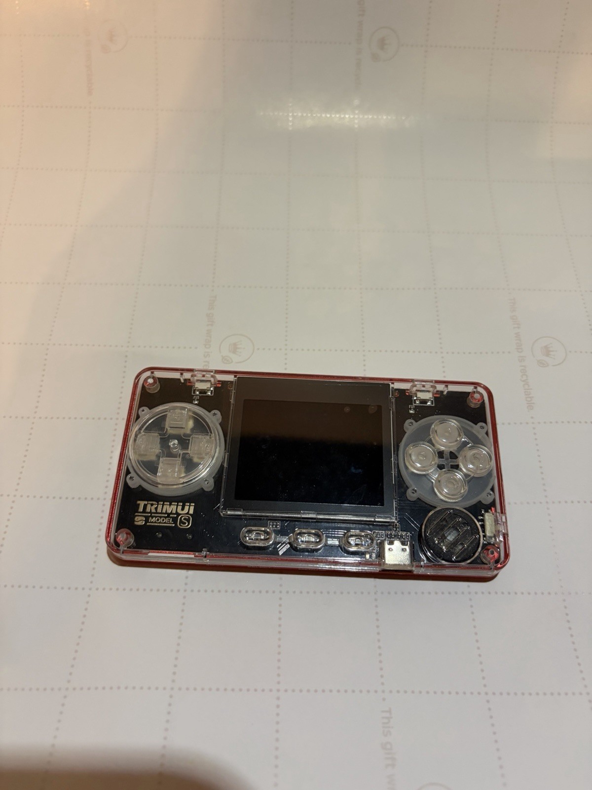 Red Trimui Model S, Thin Handheld Game Console, Does Not Come With Games Or SD