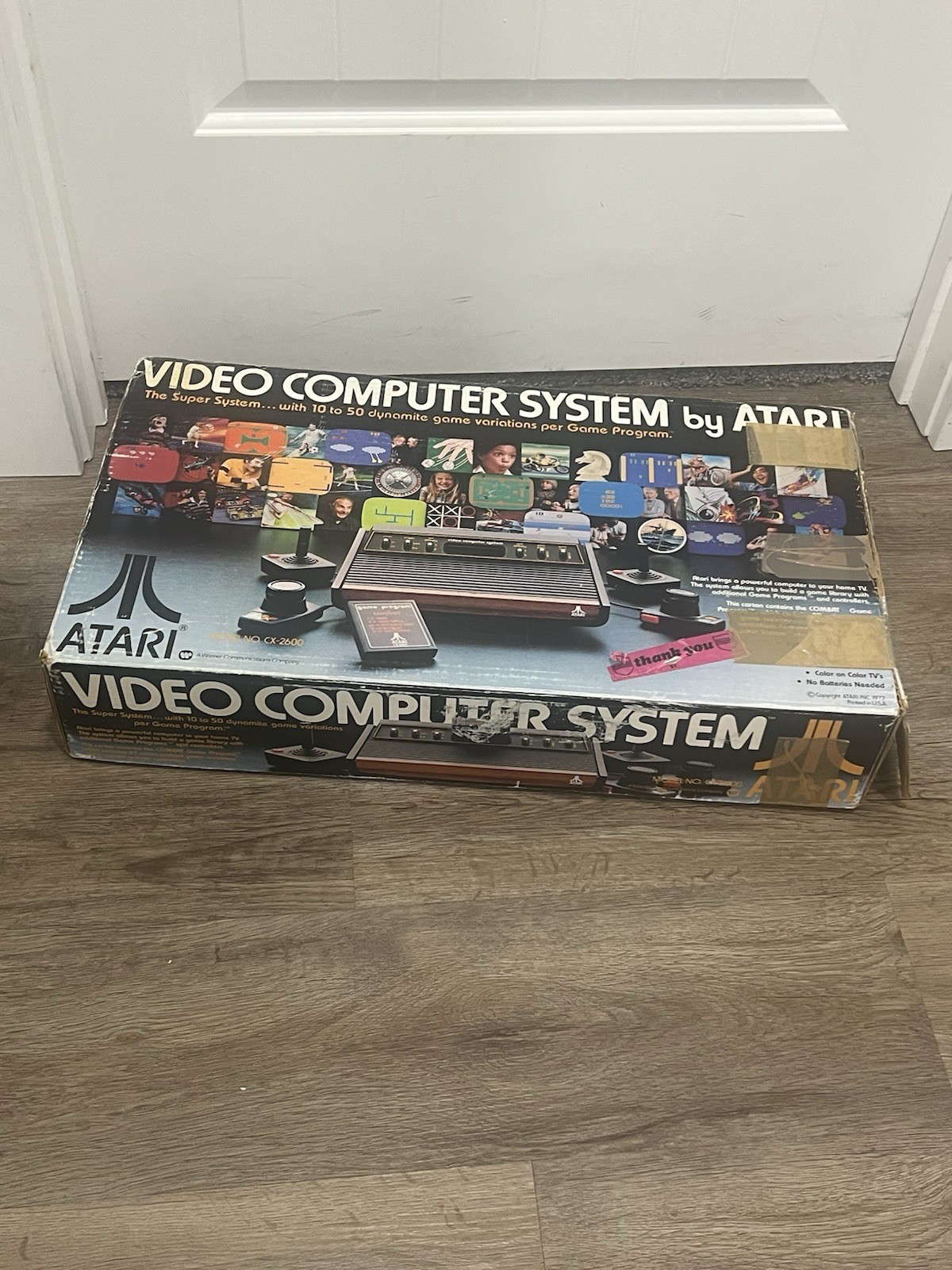 Rare 1977 Atari 2600 Heavy Sixer Console System Original BOX ONLY Chess Piece !!