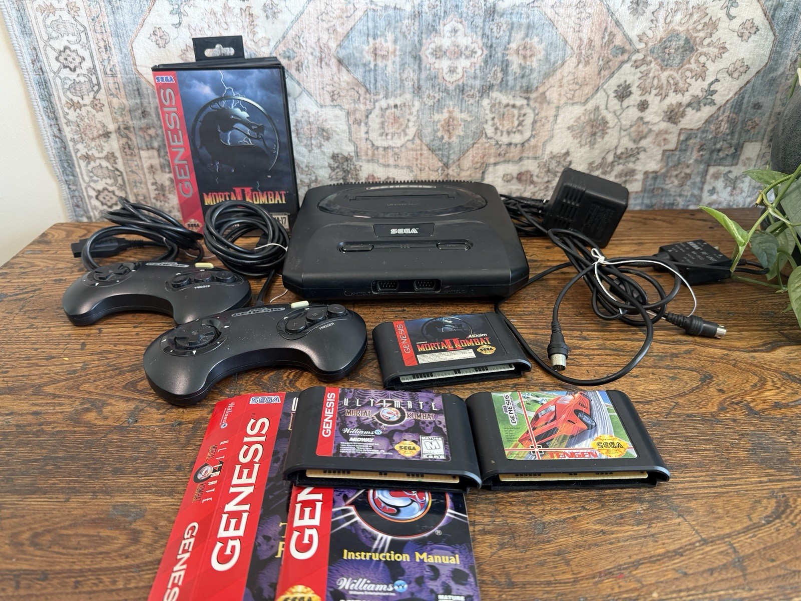 Sega Genesis Model 1 Bundle Tested Mortal Kombat II Ultimate MK3 Hard Driving