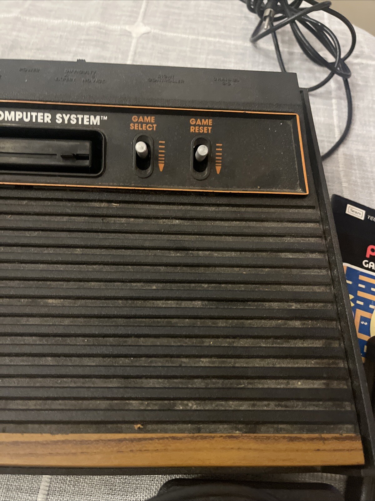 Atari Vintage CX-2600A Console Joysticks Paddles Pac-Man Pitfall Lot Not Tested