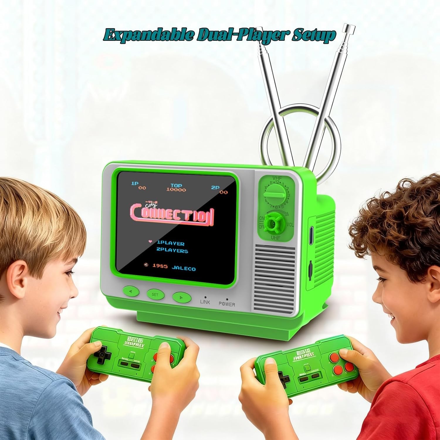 Mini Retro Game Console – 2-Player Support & Expandable with TF Card Included