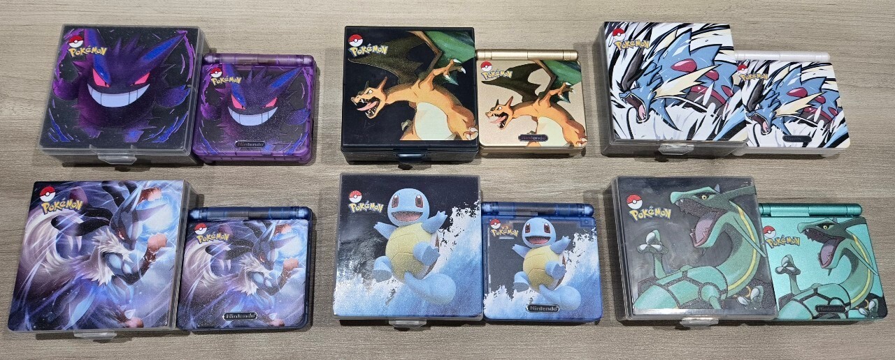 Nintendo Gameboy Advance SP Pokémon Reshell Choose your favorite color