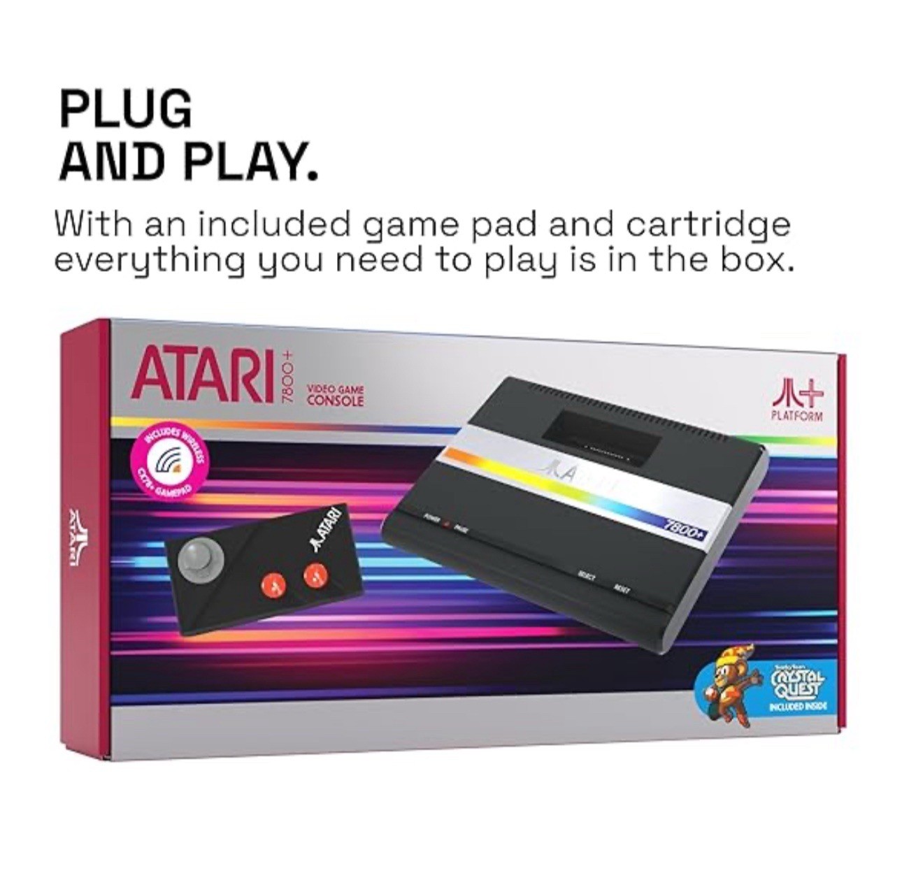🔥NEW🔥 Official Atari 7800+ Console with Game & Wireless Gamepad HDMI Output